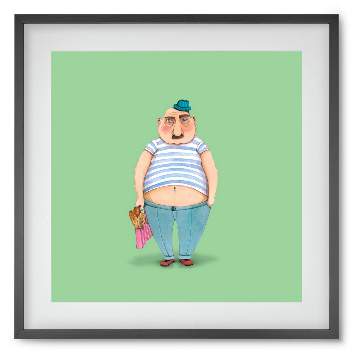 JAQUE LOUIS, 50x50 cm (40x40 cm), Fekete keret, paszpartuval