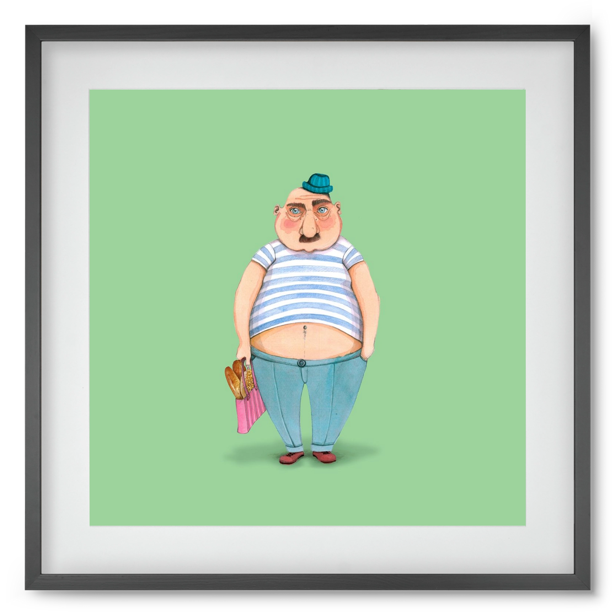 JAQUE LOUIS, 50x50 cm (40x40 cm), Fekete keret, paszpartuval