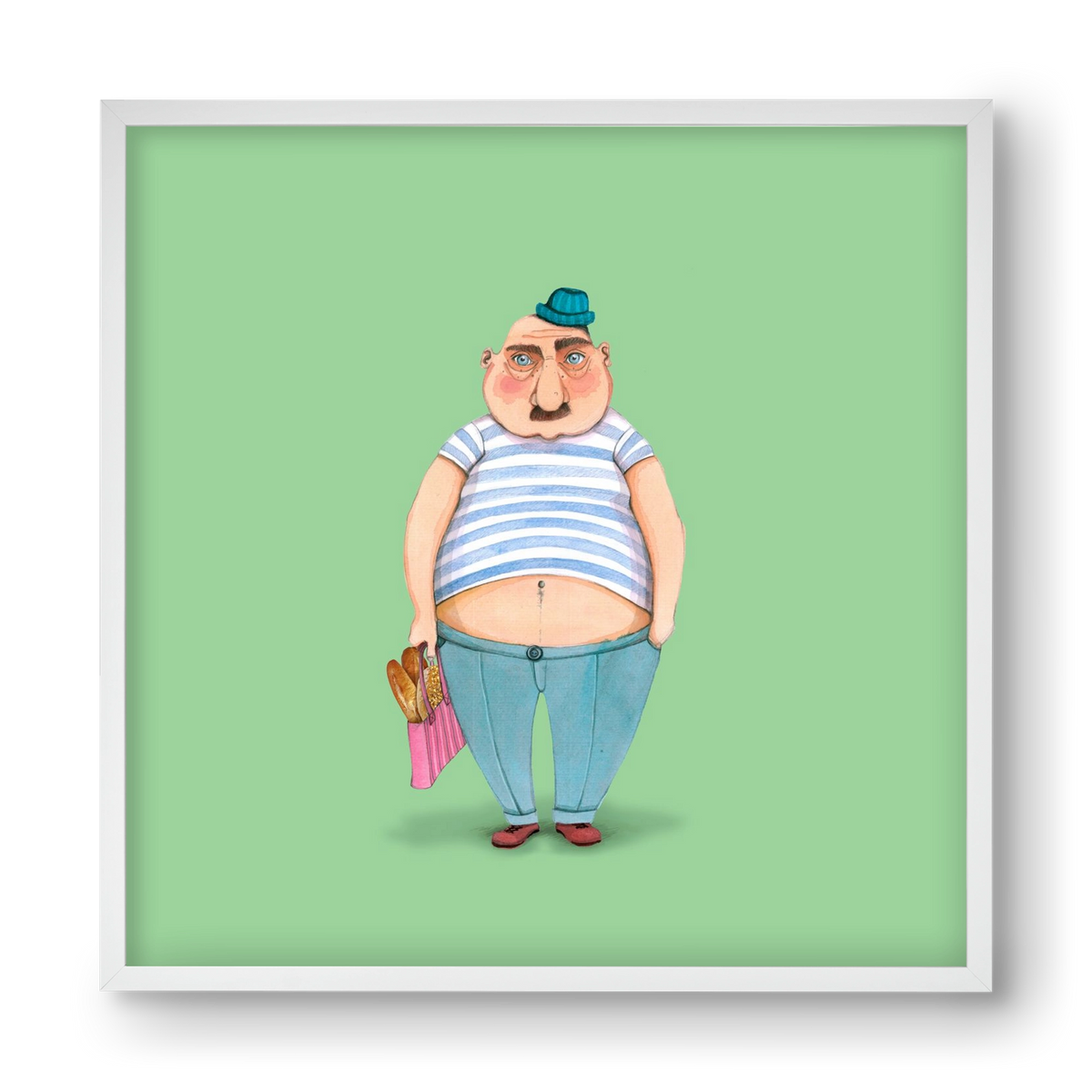 JAQUE LOUIS, 40x40 cm (40x40 cm), Fehér keret