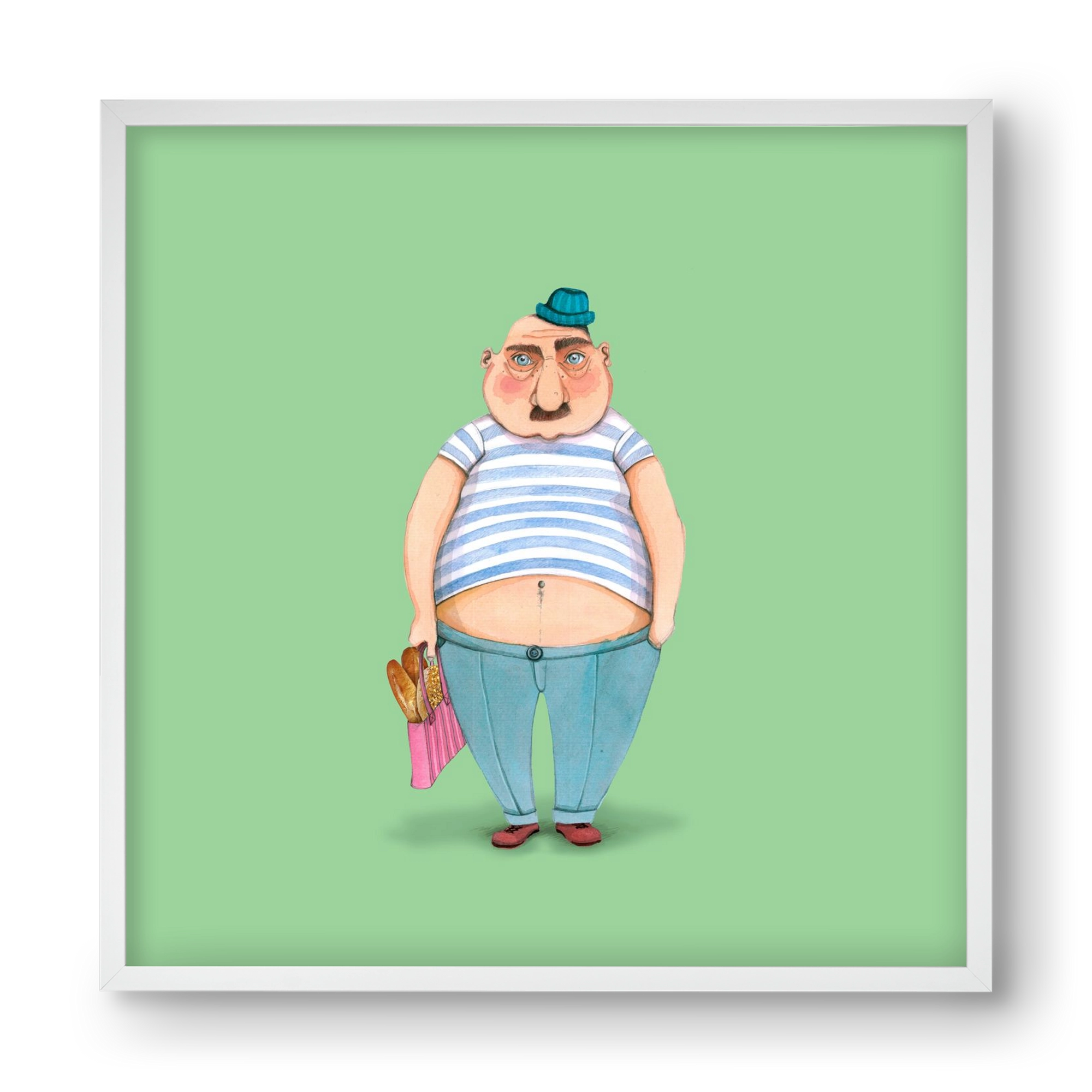 JAQUE LOUIS, 40x40 cm (40x40 cm), Fehér keret