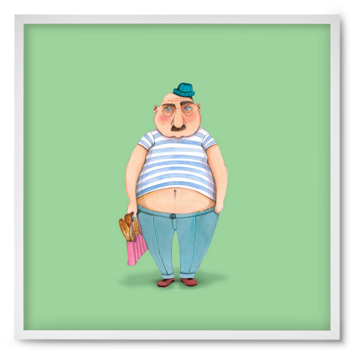 JAQUE LOUIS, 50x50 cm (50x50 cm), Fehér keret