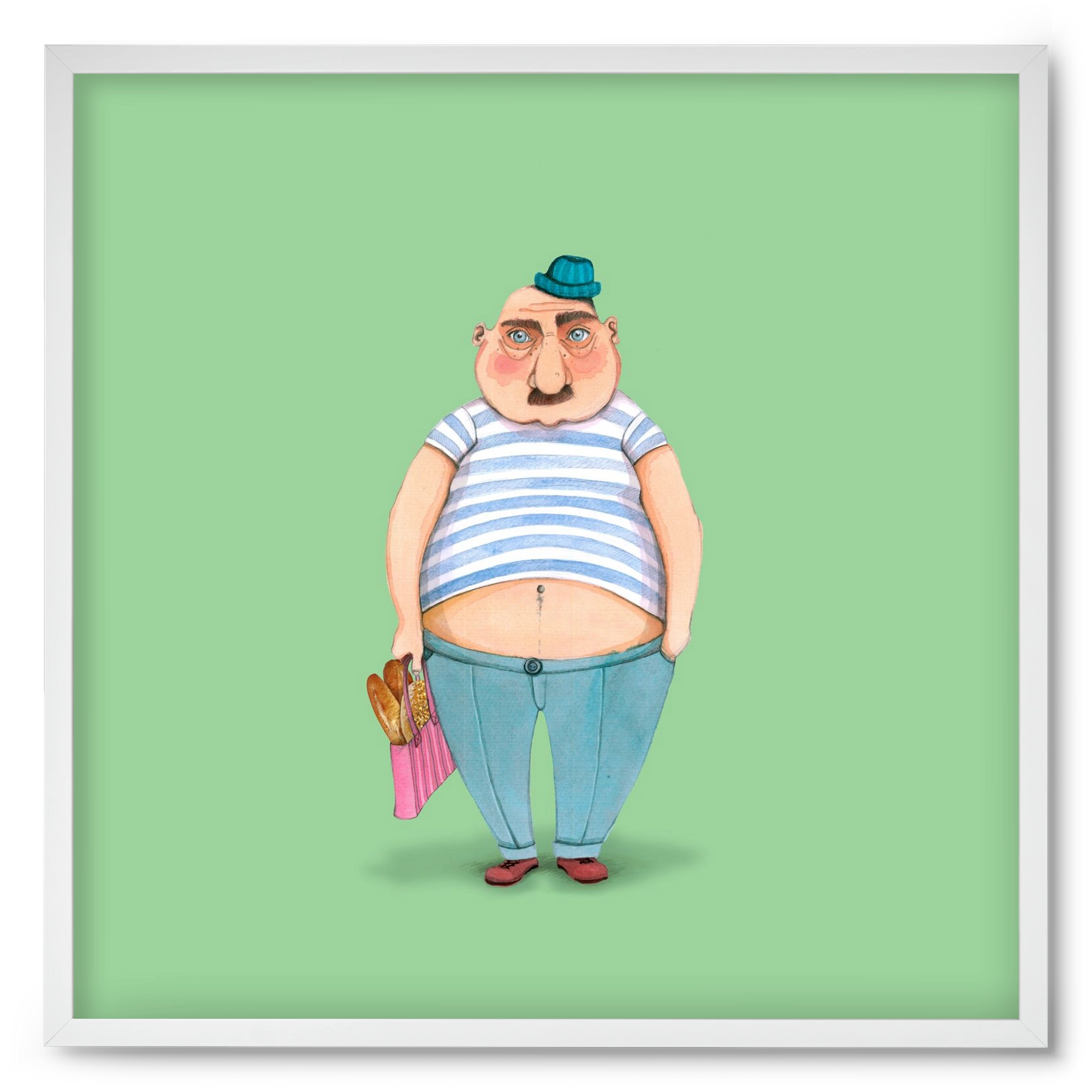 JAQUE LOUIS, 50x50 cm (50x50 cm), Fehér keret