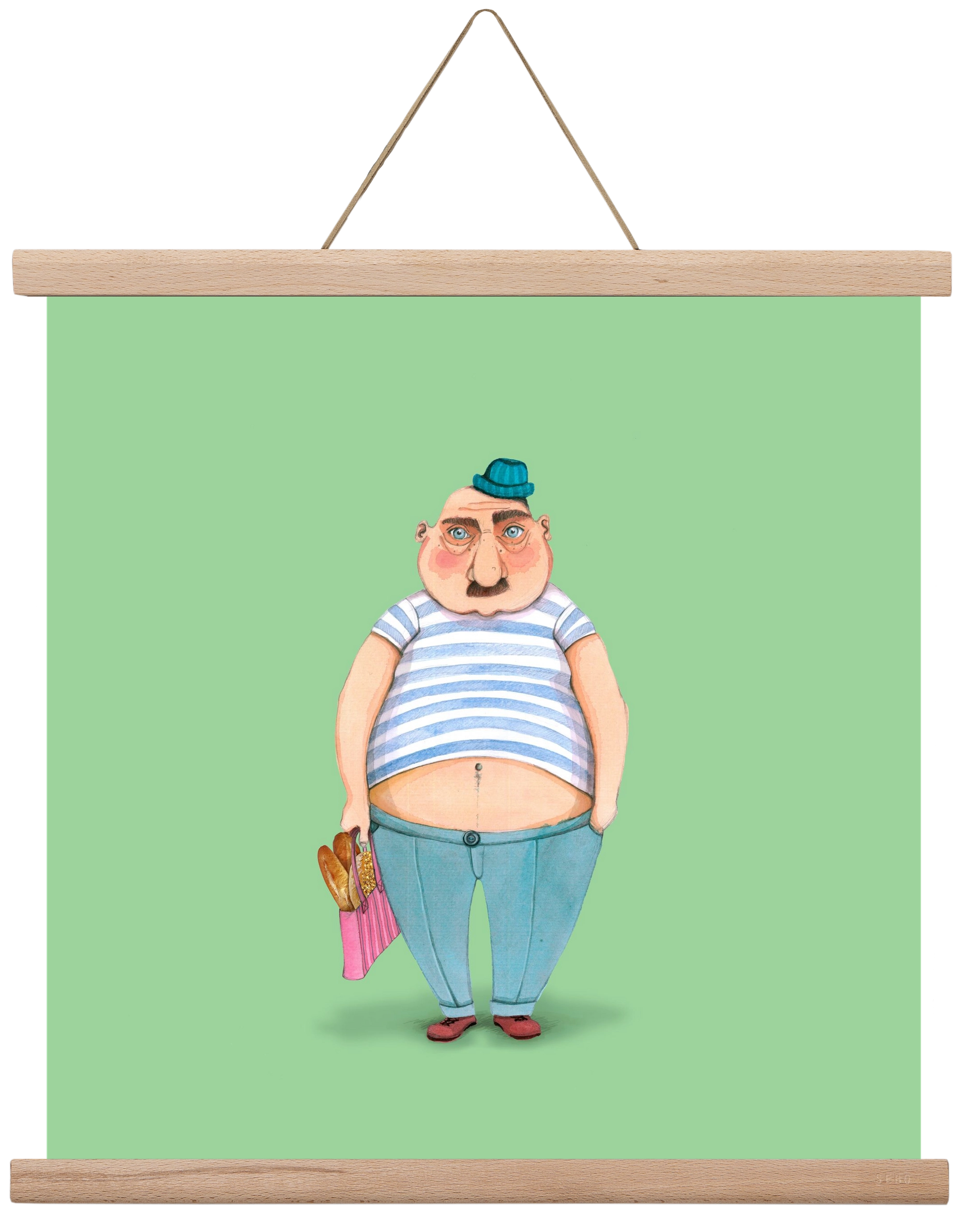 JAQUE LOUIS, 40x40 cm (40x40 cm), Tölgy akasztó