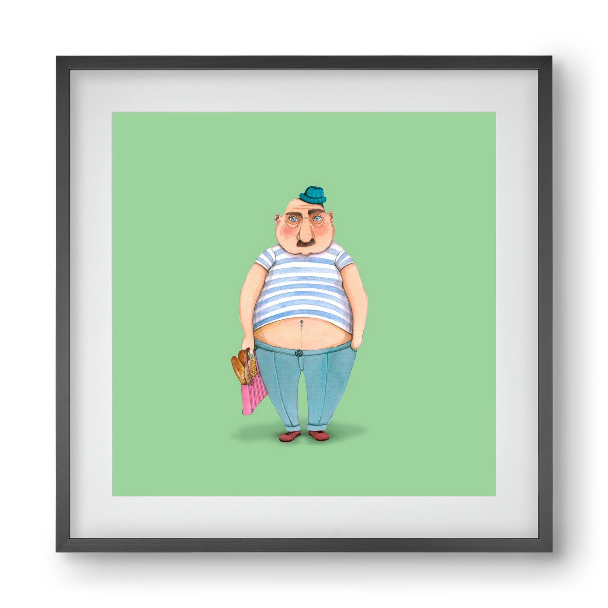 JAQUE LOUIS, 40x40 cm (30x30 cm), Fekete keret, paszpartuval