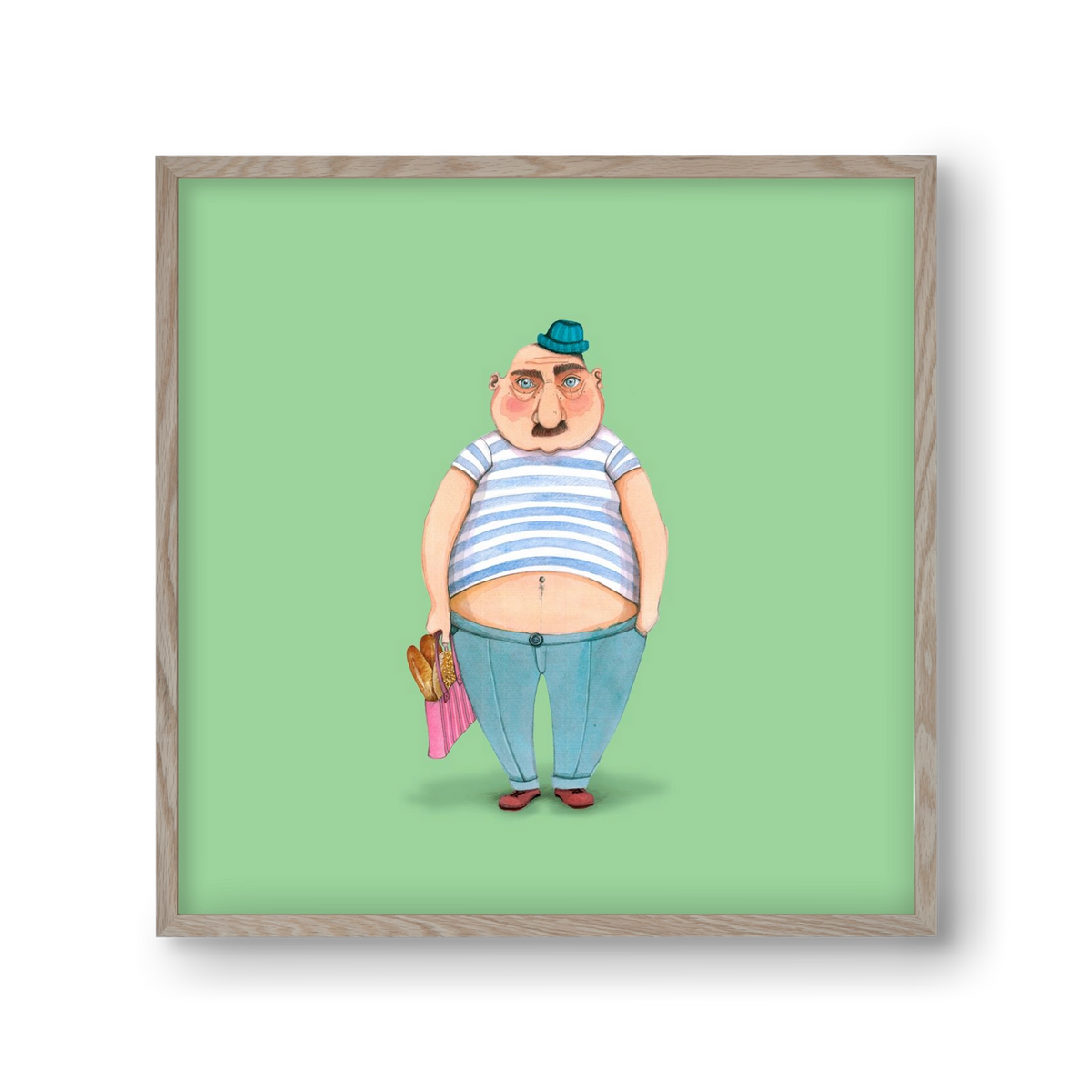 JAQUE LOUIS, 30x30 cm (30x30 cm), Tölgy keret