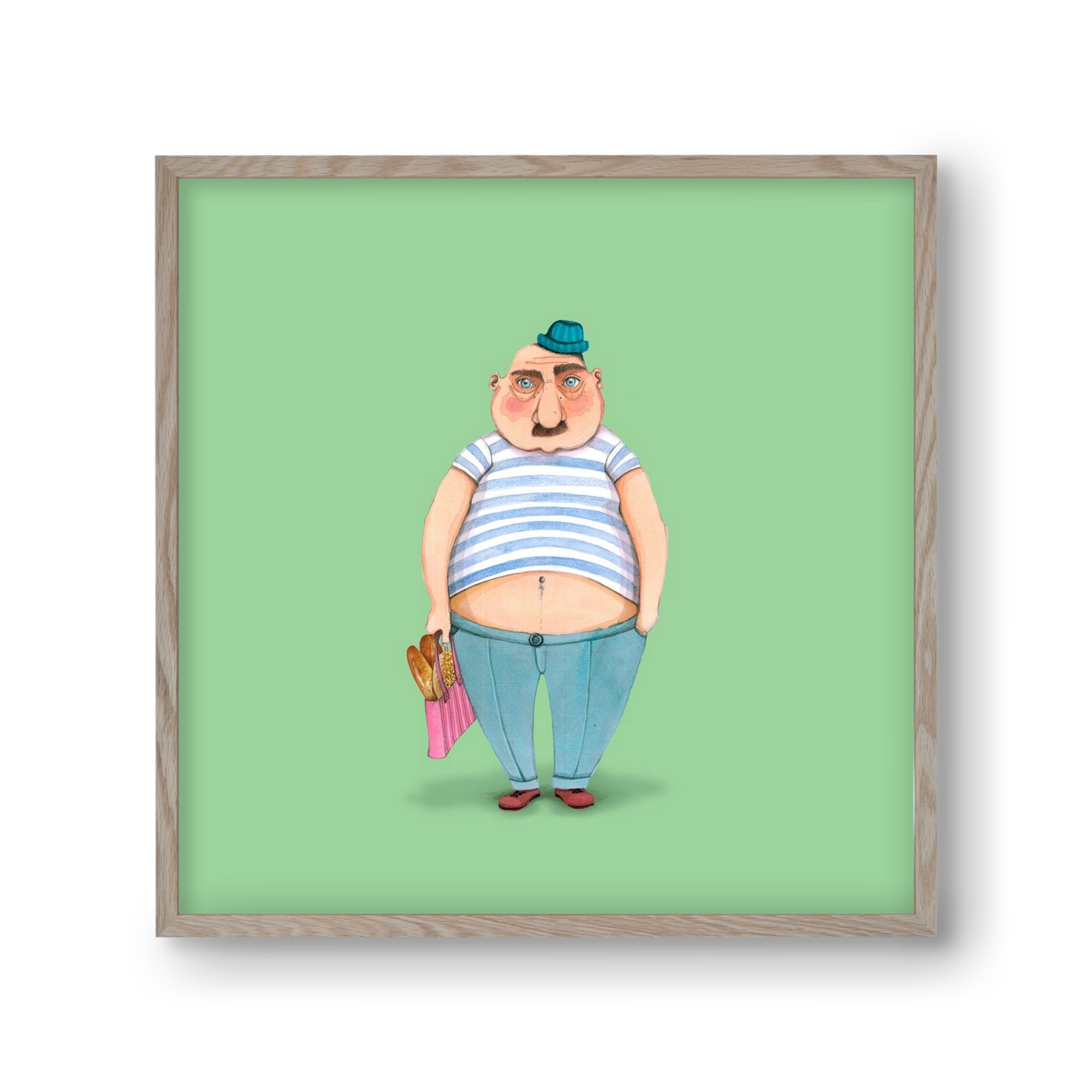 JAQUE LOUIS, 30x30 cm (30x30 cm), Tölgy keret