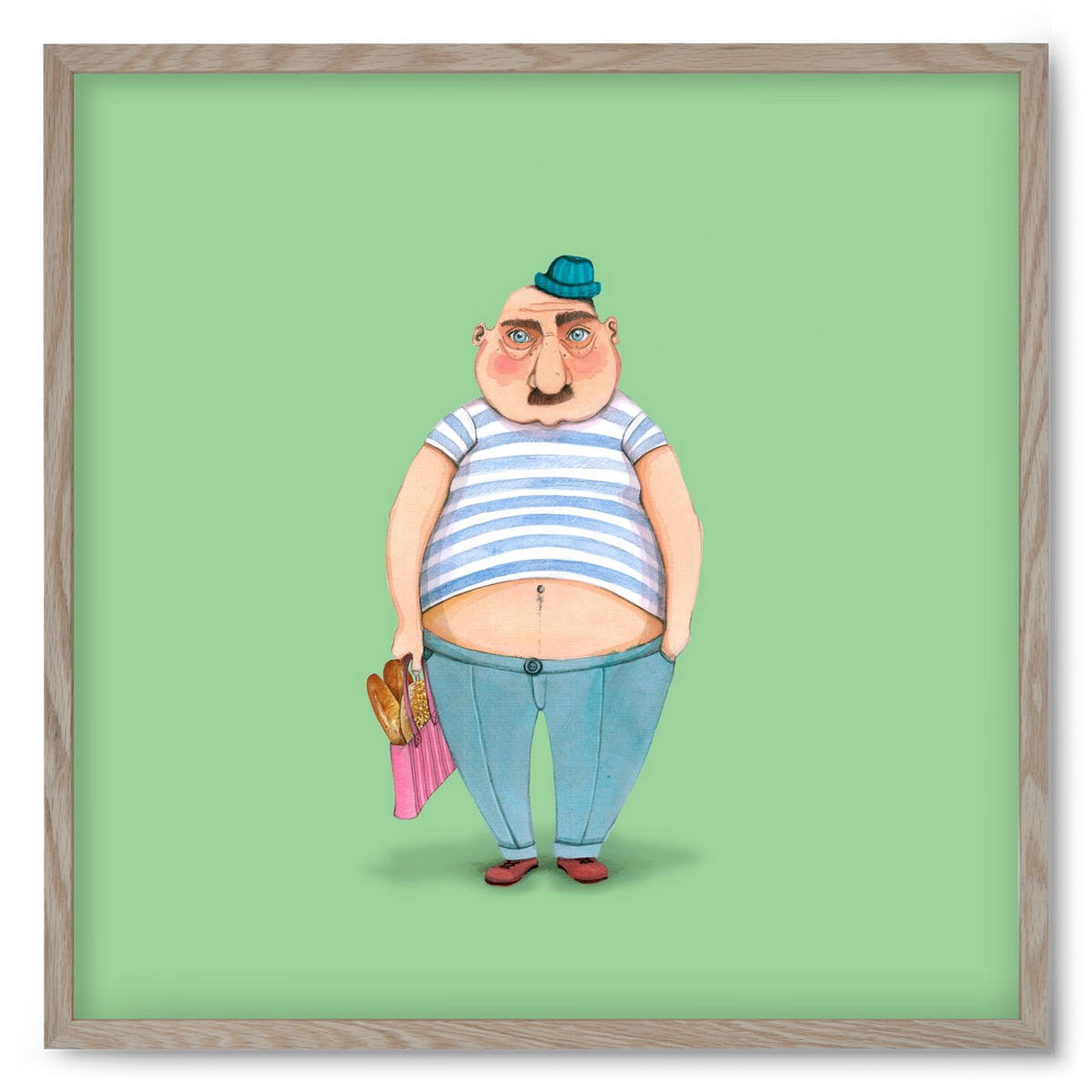 JAQUE LOUIS, 50x50 cm (50x50 cm), Tölgy keret