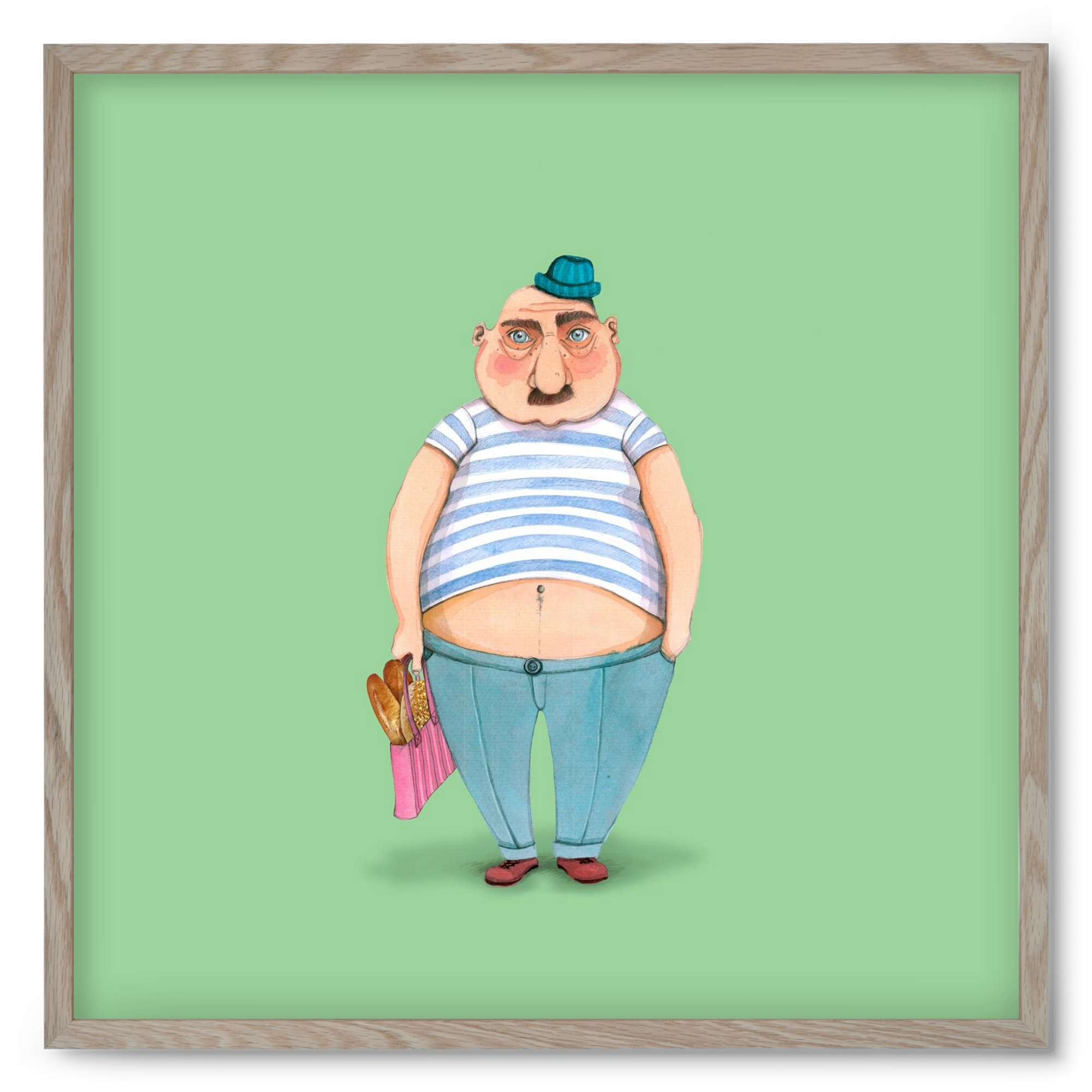 JAQUE LOUIS, 50x50 cm (50x50 cm), Tölgy keret