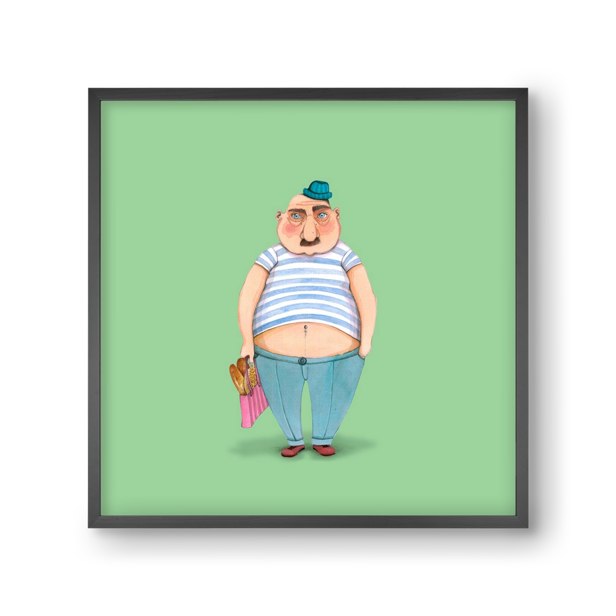 JAQUE LOUIS, 30x30 cm (30x30 cm), Fekete keret