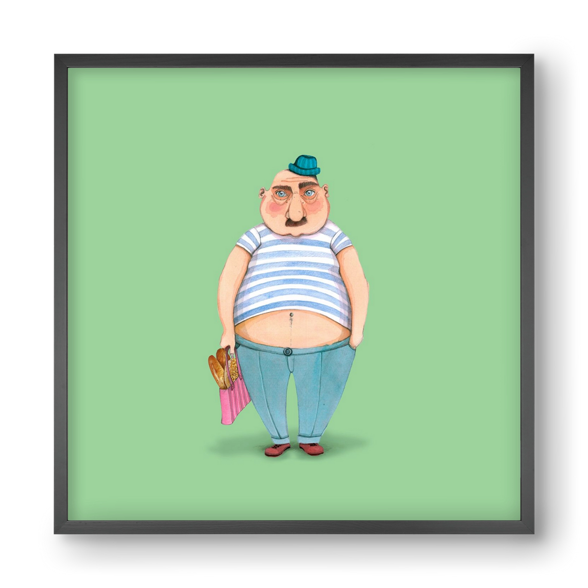 JAQUE LOUIS, 40x40 cm (40x40 cm), Fekete keret