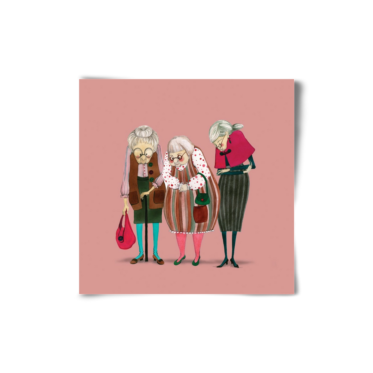 OLD LADIES, 20x20 cm, Keret nélkül