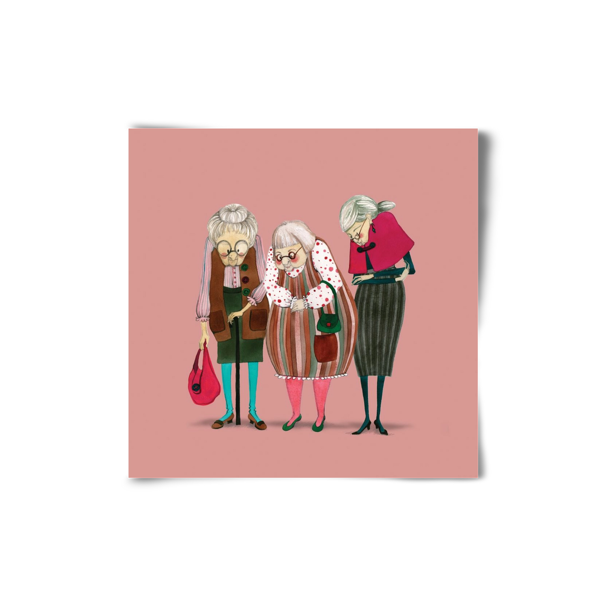 OLD LADIES, 20x20 cm, Keret nélkül