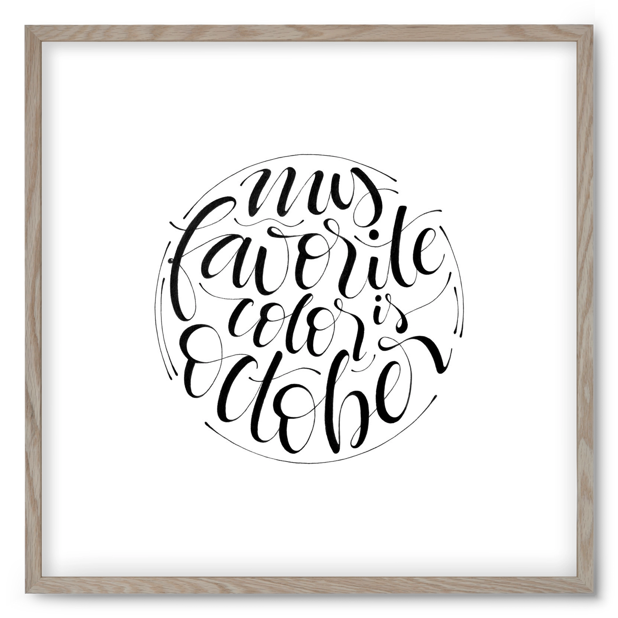 My favorite color is October, 50x50 cm (50x50 cm), Tölgy keret