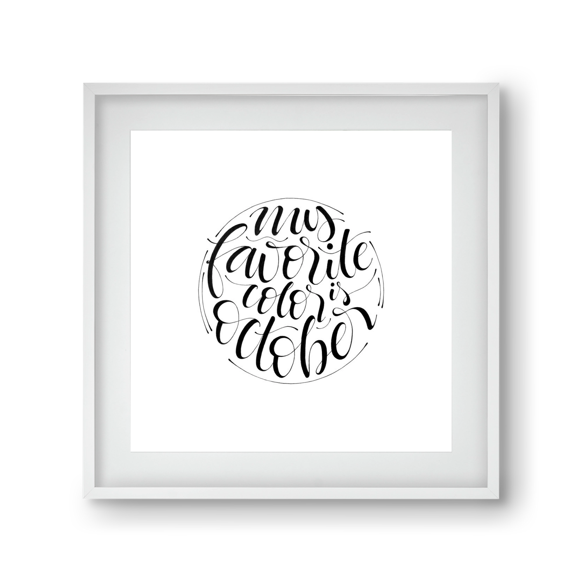 My favorite color is October, 30x30 cm (20x20 cm), Fehér keret, paszpartuval