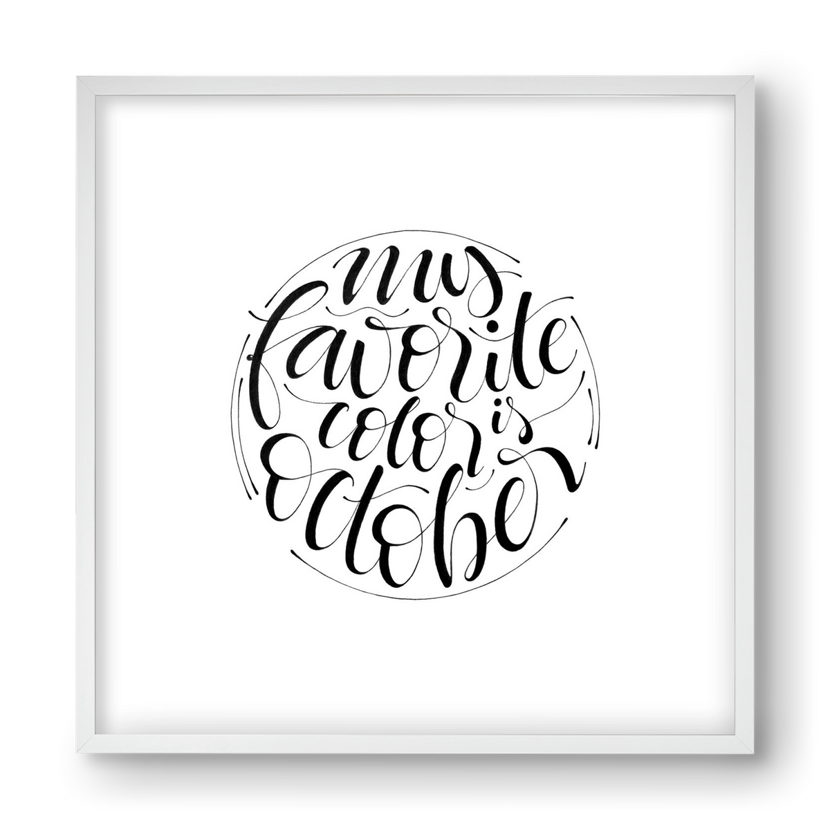 My favorite color is October, 40x40 cm (40x40 cm), Fehér keret