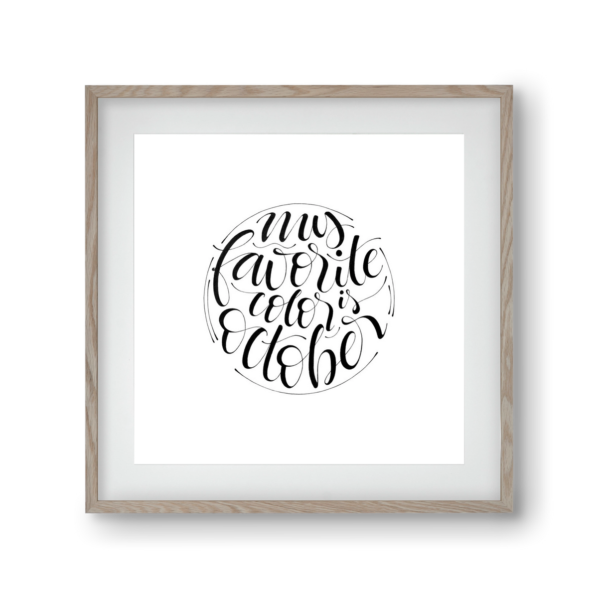 My favorite color is October, 30x30 cm (20x20 cm), Tölgy keret, paszpartuval