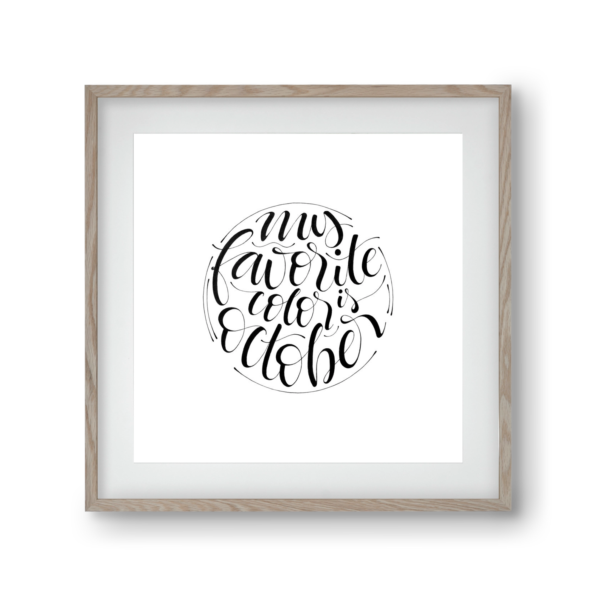 My favorite color is October, 30x30 cm (20x20 cm), Tölgy keret, paszpartuval