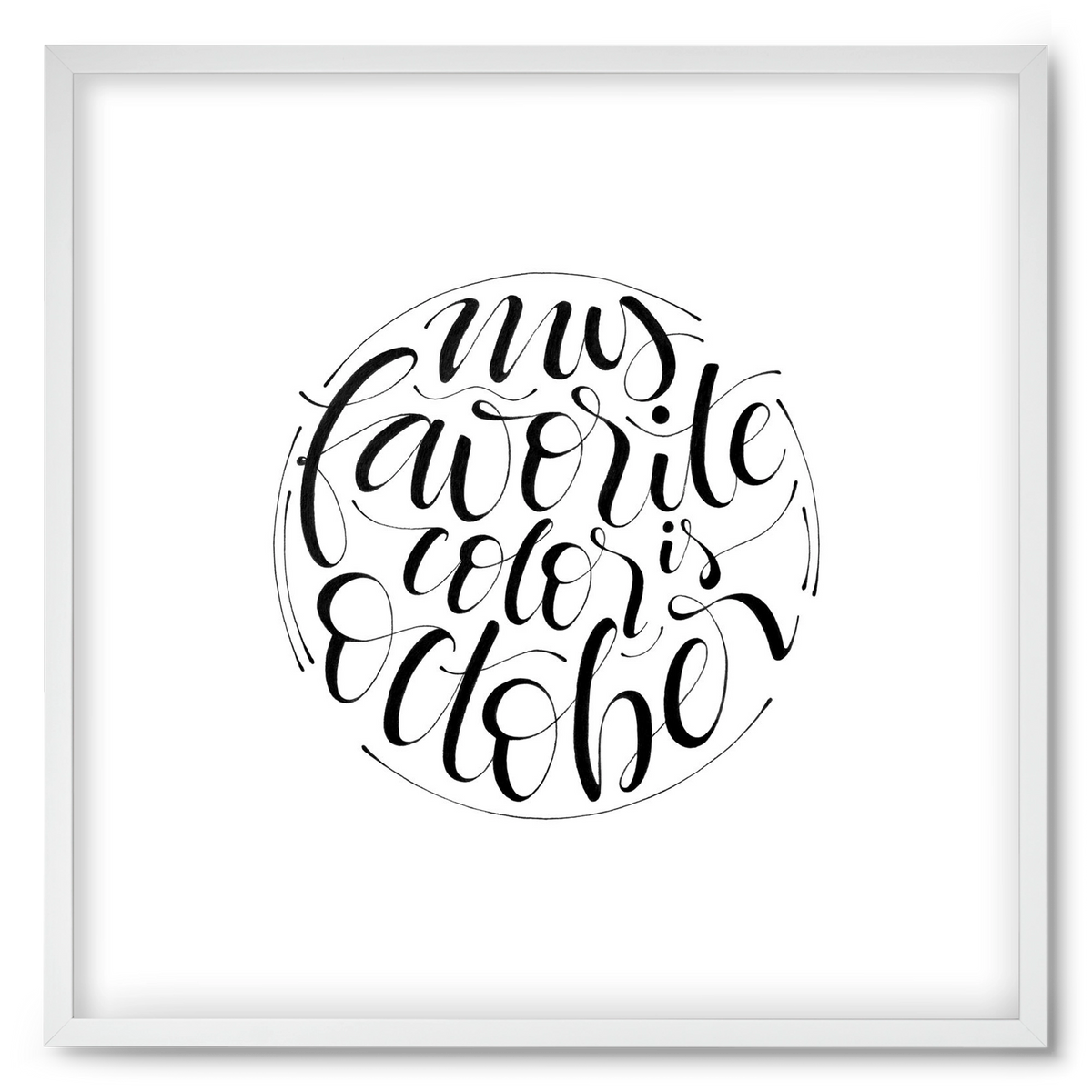 My favorite color is October, 50x50 cm (50x50 cm), Fehér keret