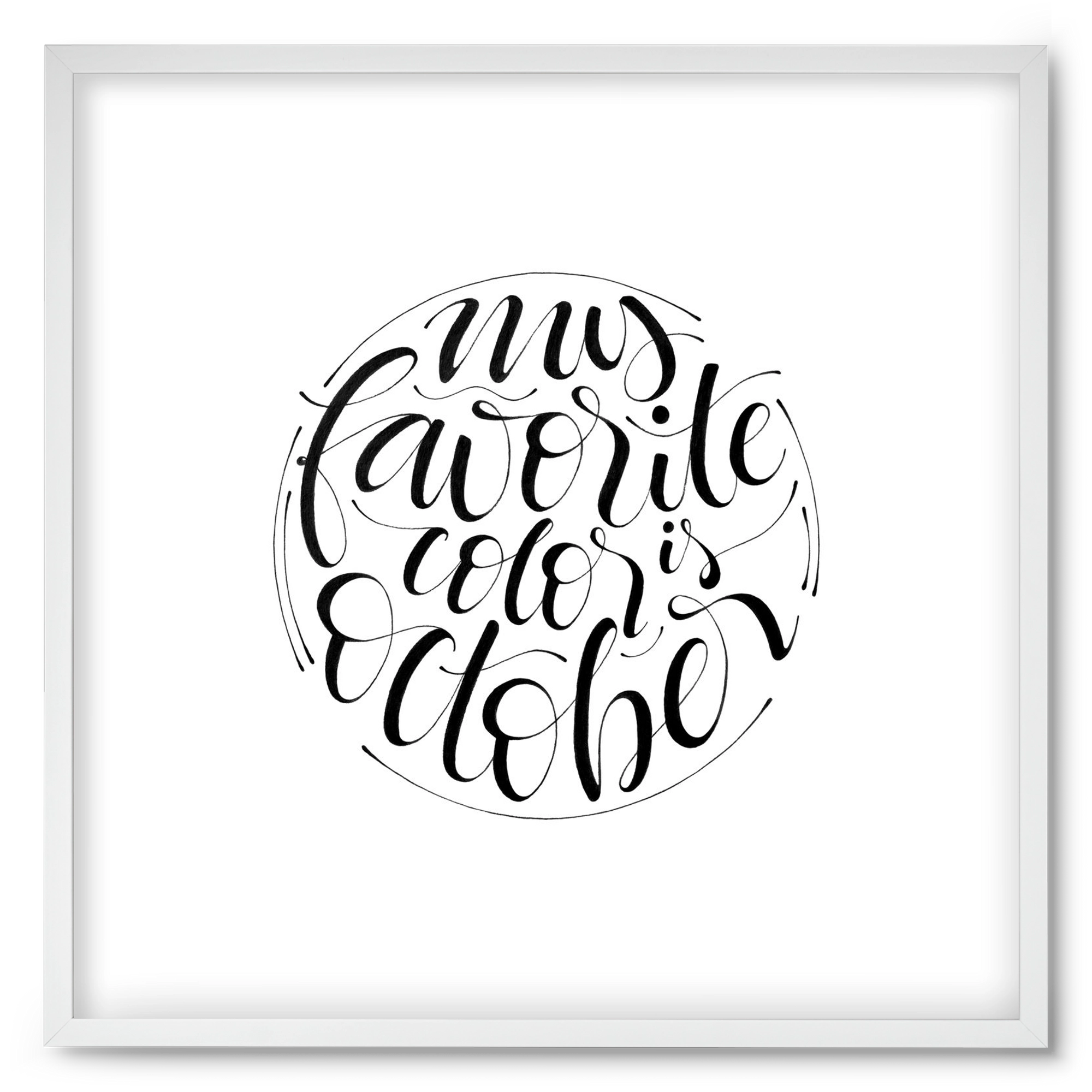 My favorite color is October, 50x50 cm (50x50 cm), Fehér keret