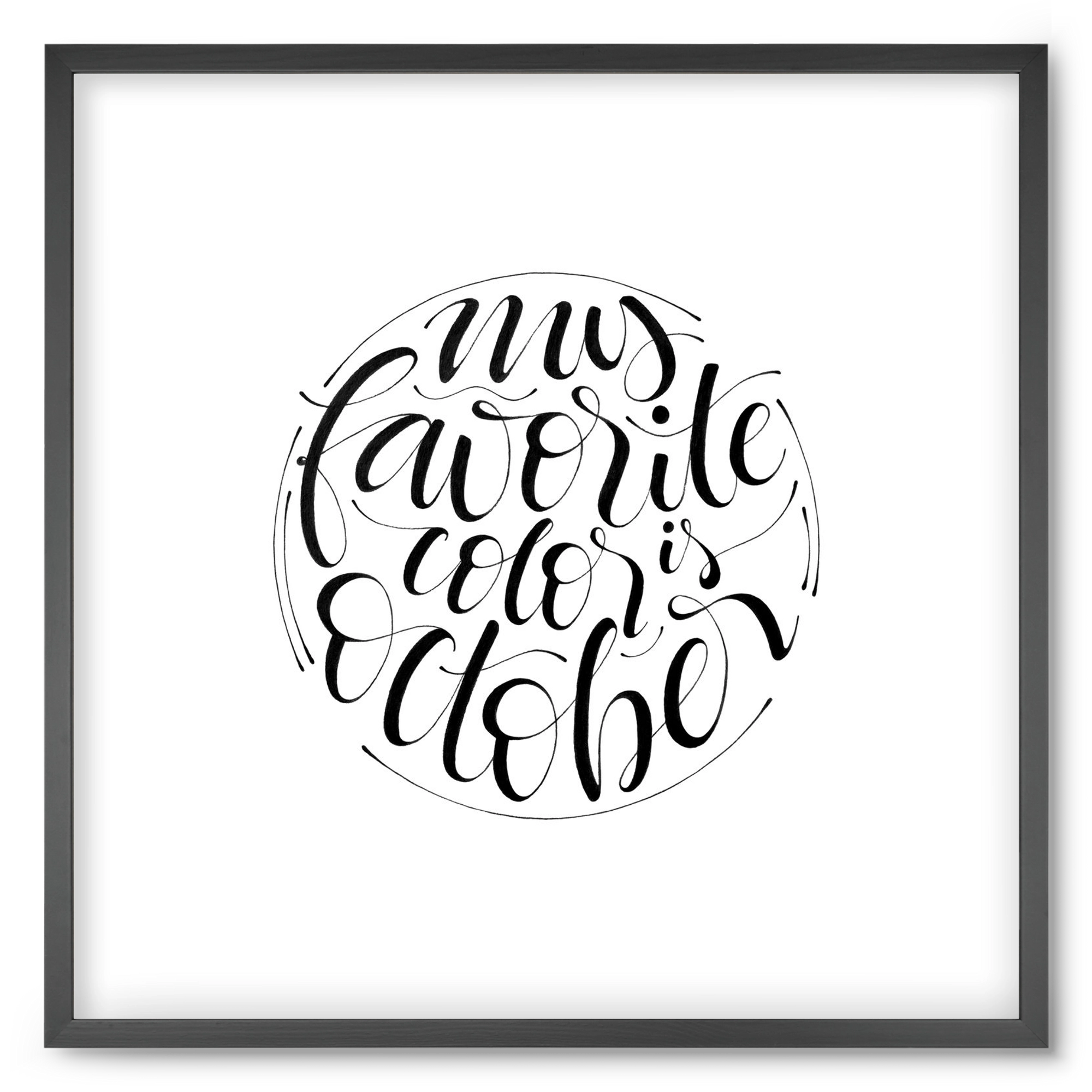 My favorite color is October, 50x50 cm (50x50 cm), Fekete keret