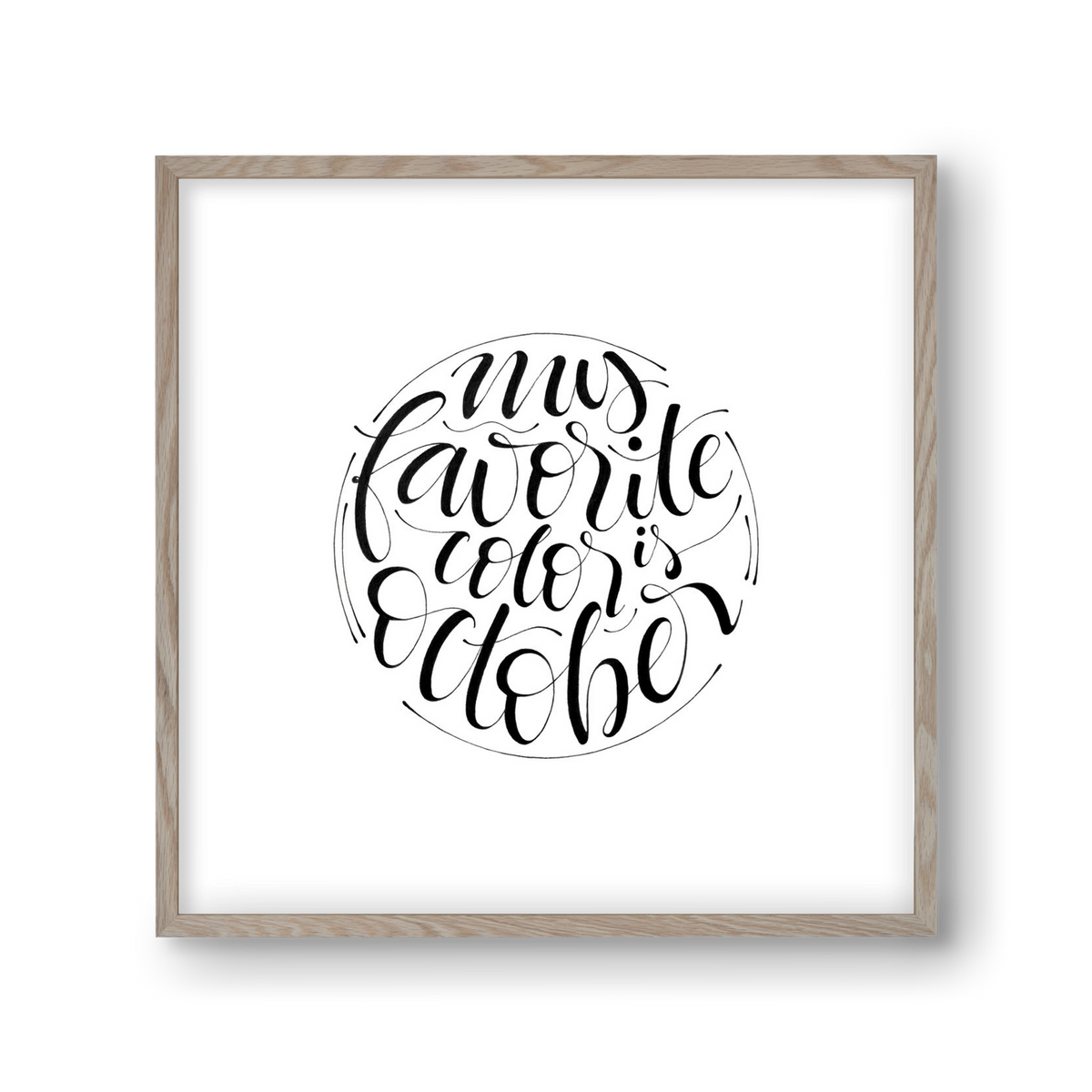 My favorite color is October, 30x30 cm (30x30 cm), Tölgy keret