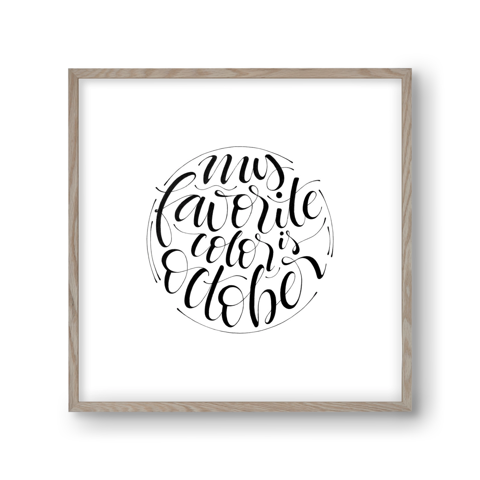 My favorite color is October, 30x30 cm (30x30 cm), Tölgy keret