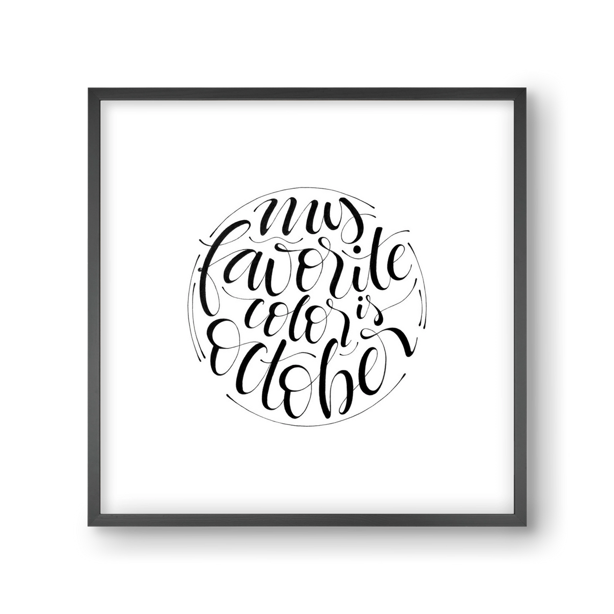 My favorite color is October, 30x30 cm (30x30 cm), Fekete keret