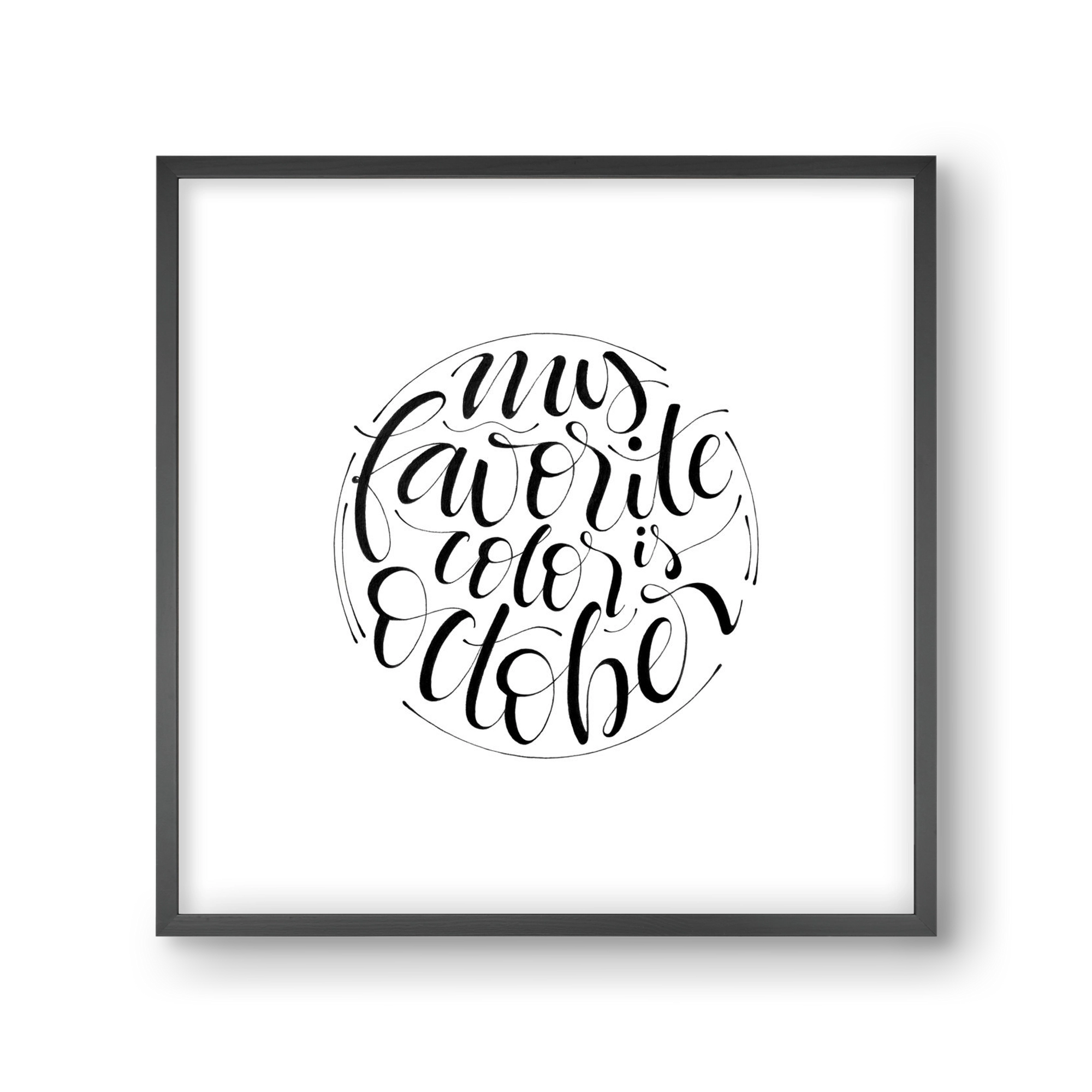 My favorite color is October, 30x30 cm (30x30 cm), Fekete keret