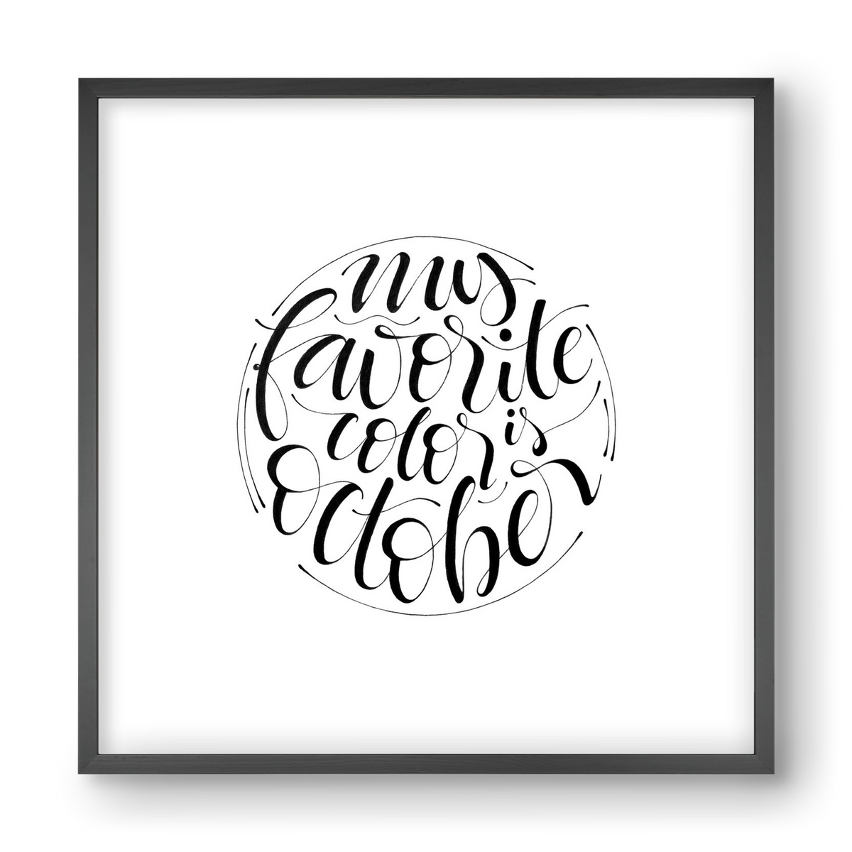 My favorite color is October, 40x40 cm (40x40 cm), Fekete keret