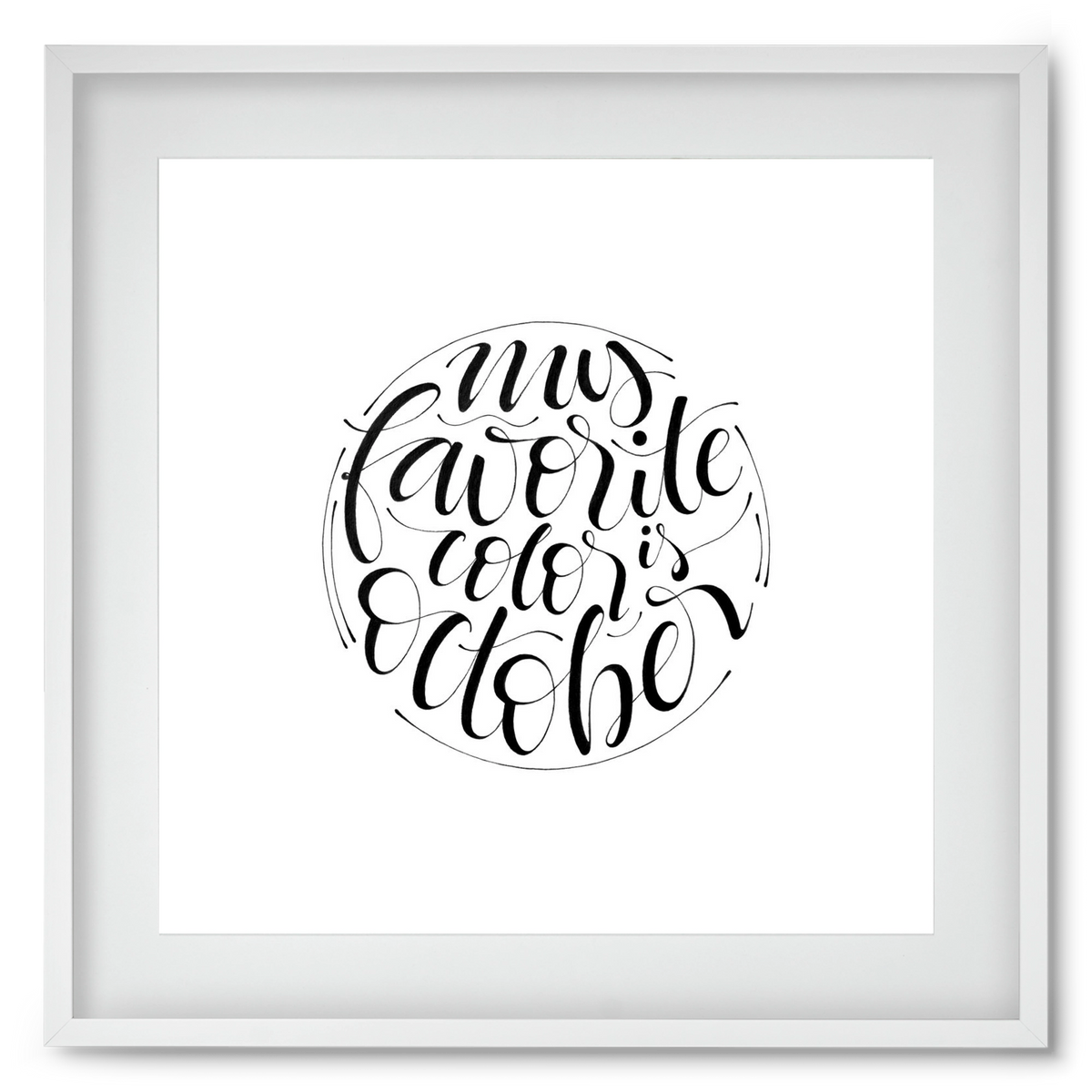 My favorite color is October, 50x50 cm (40x40 cm), Fehér keret, paszpartuval