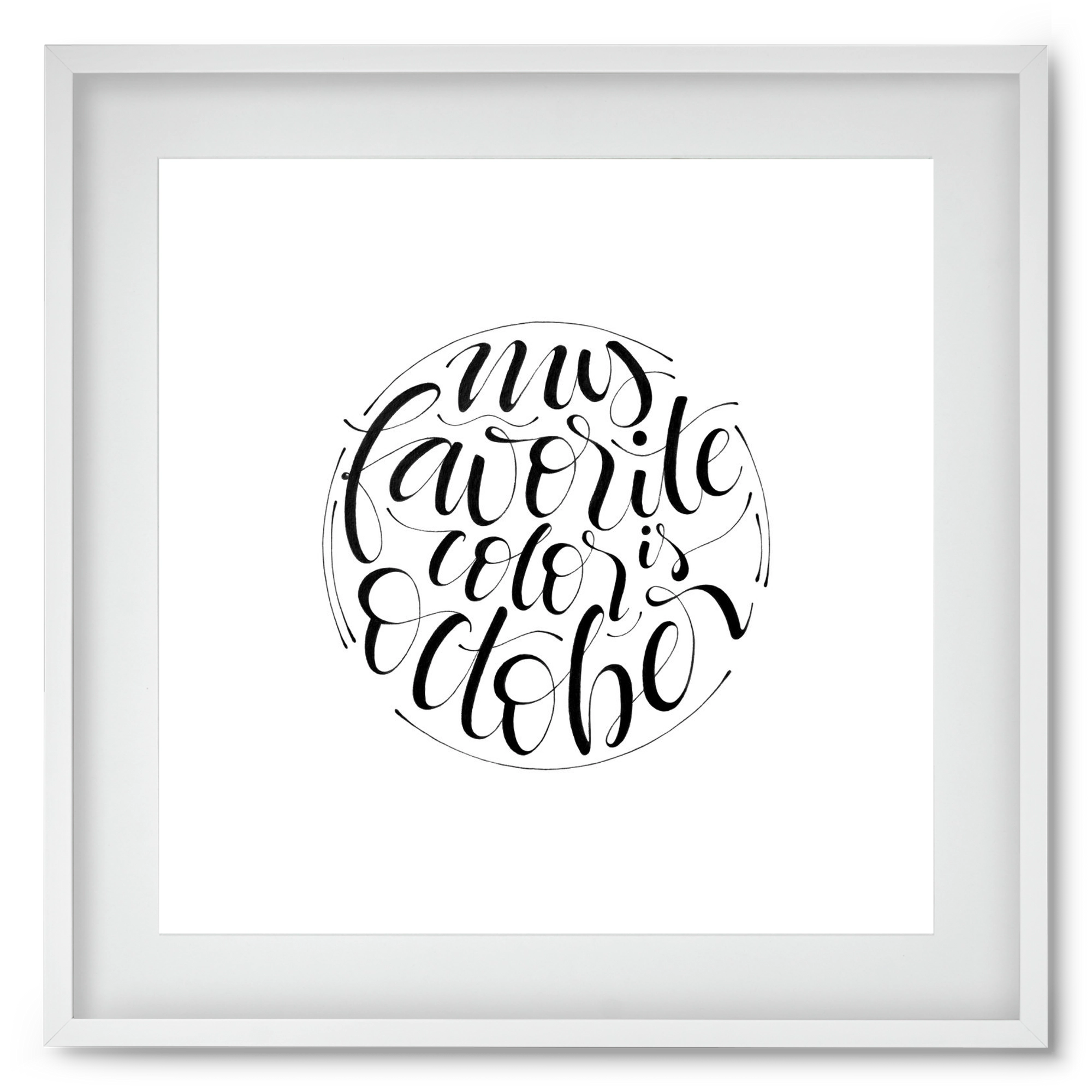 My favorite color is October, 50x50 cm (40x40 cm), Fehér keret, paszpartuval