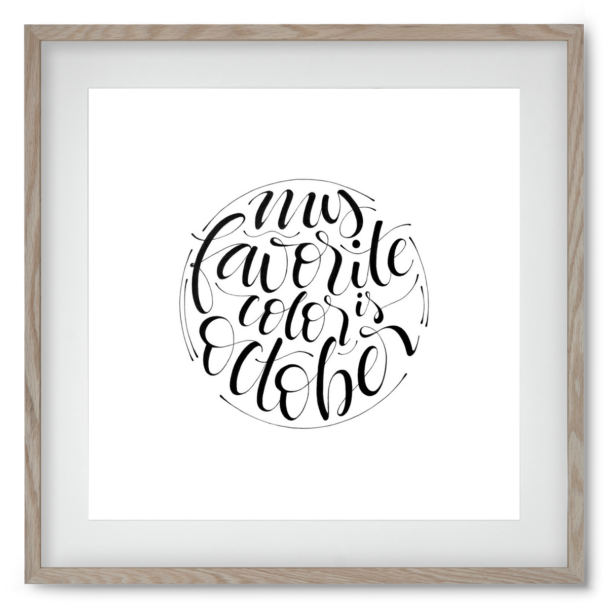 My favorite color is October, 50x50 cm (40x40 cm), Tölgy keret, paszpartuval