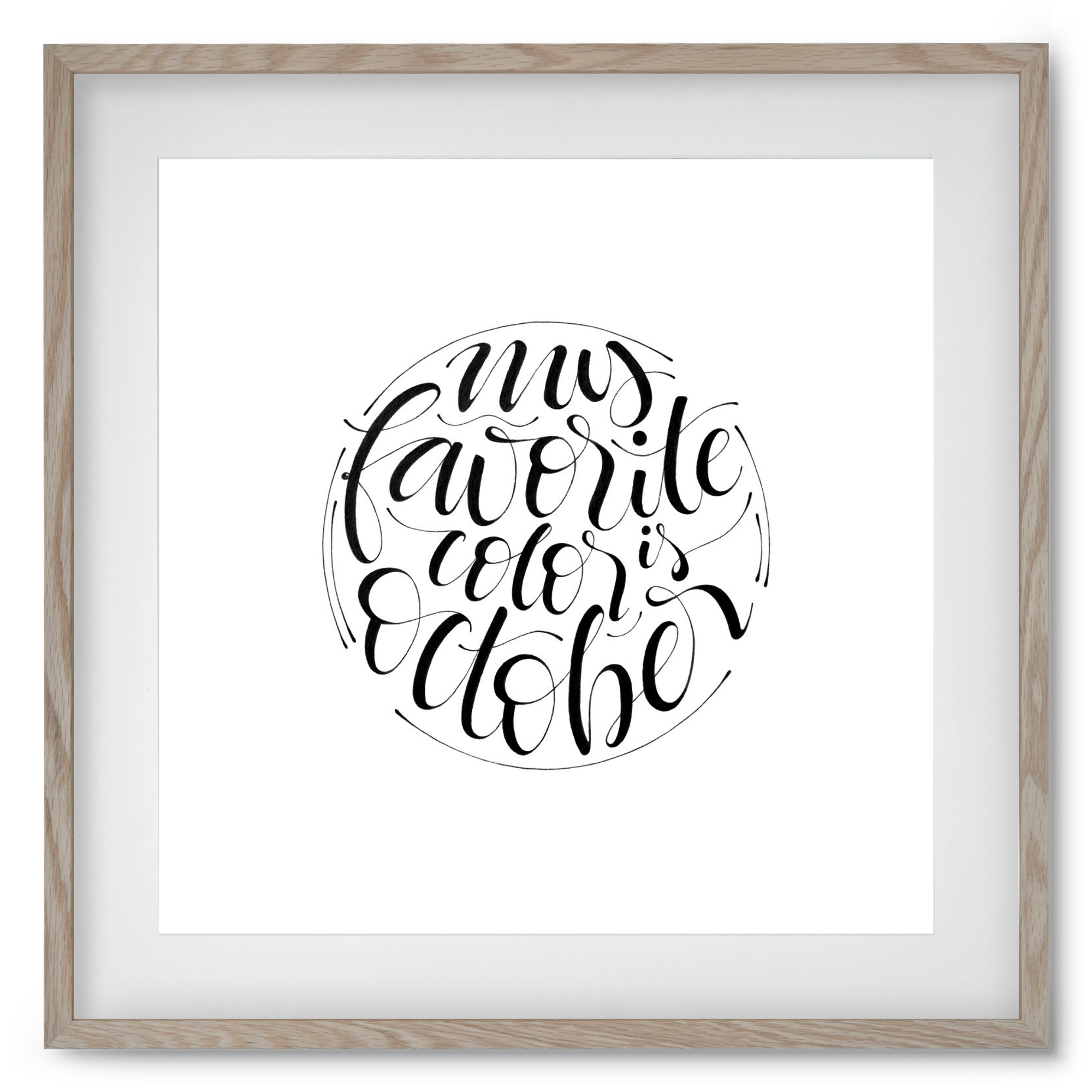 My favorite color is October, 50x50 cm (40x40 cm), Tölgy keret, paszpartuval