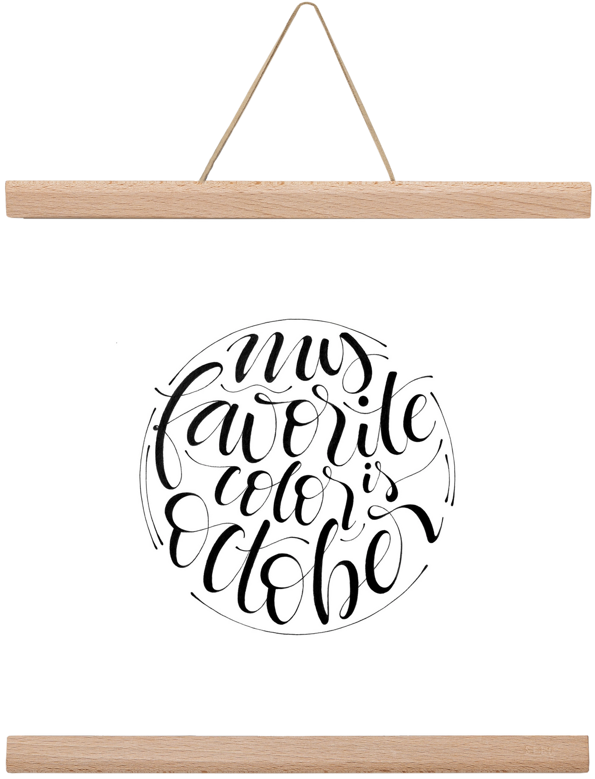 My favorite color is October, 30x30 cm (30x30 cm), Tölgy akasztó