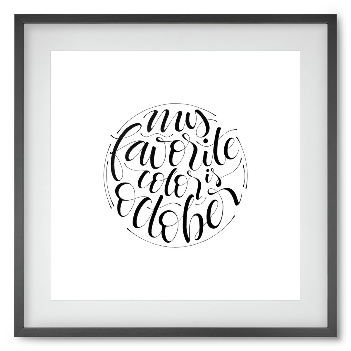 My favorite color is October, 50x50 cm (40x40 cm), Fekete keret, paszpartuval