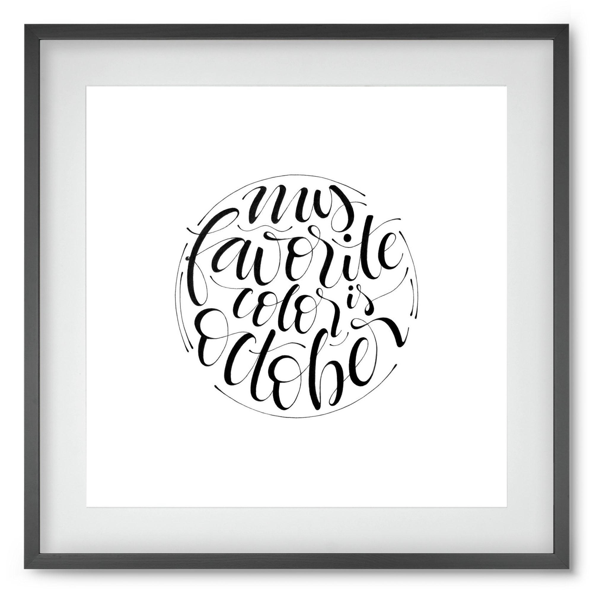 My favorite color is October, 50x50 cm (40x40 cm), Fekete keret, paszpartuval