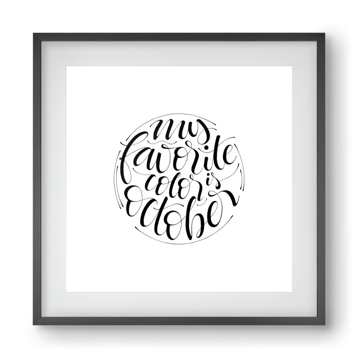 My favorite color is October, 40x40 cm (30x30 cm), Fekete keret, paszpartuval