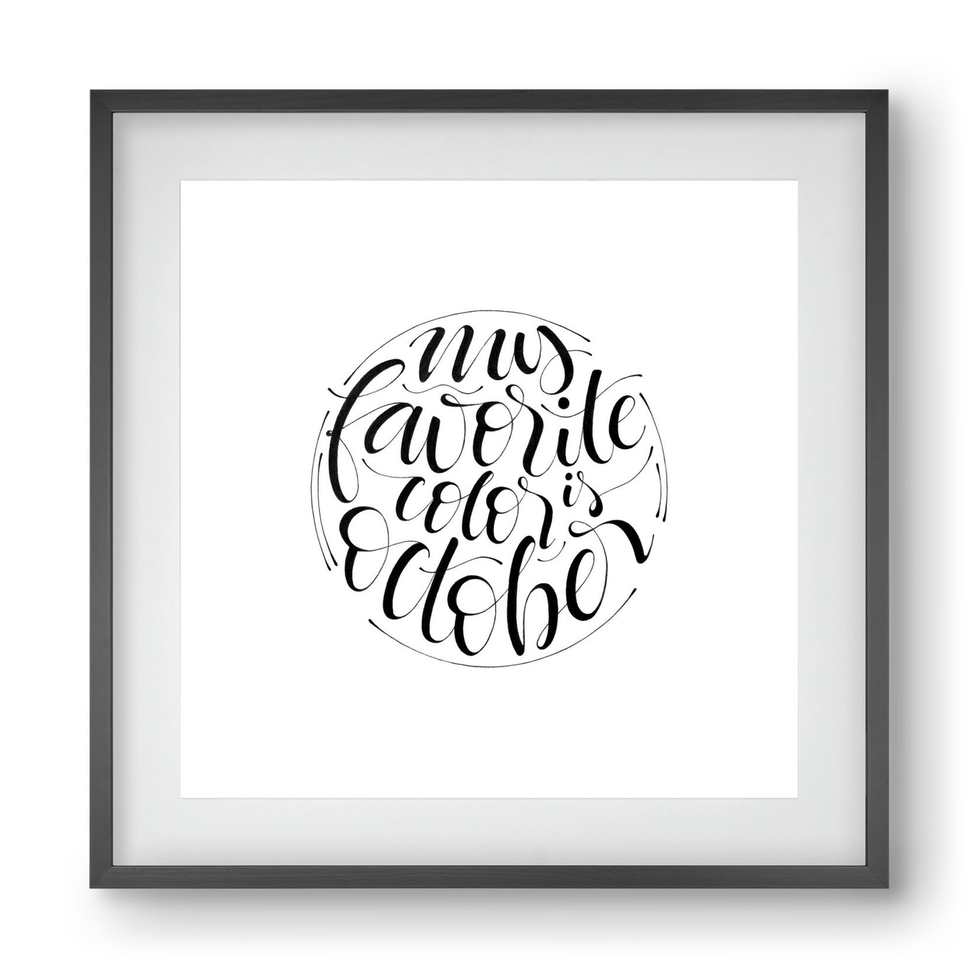 My favorite color is October, 40x40 cm (30x30 cm), Fekete keret, paszpartuval