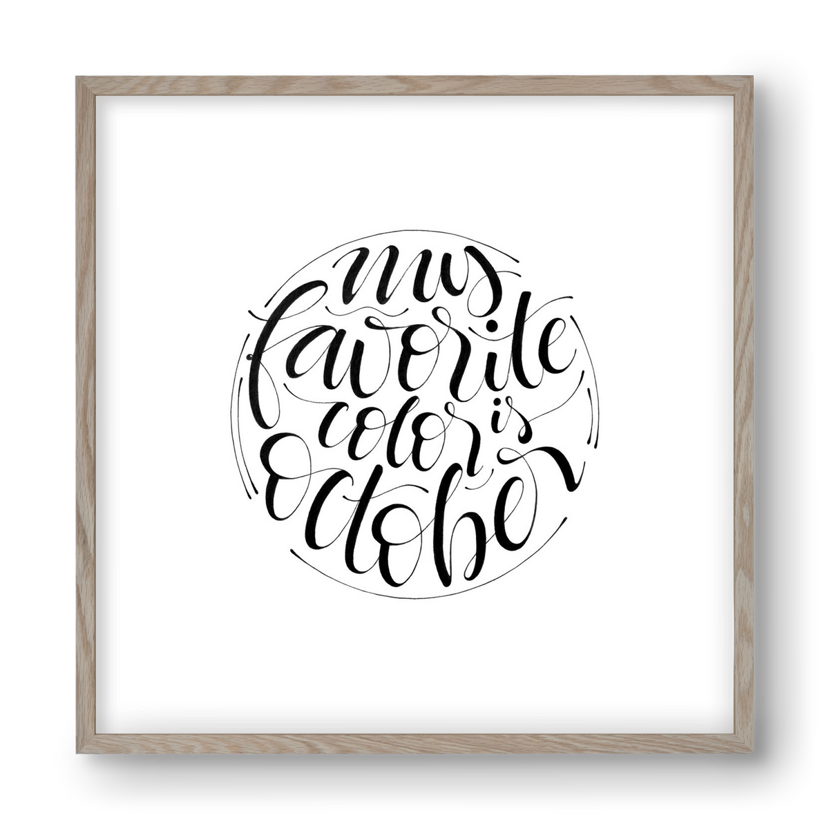 My favorite color is October, 40x40 cm (40x40 cm), Tölgy keret