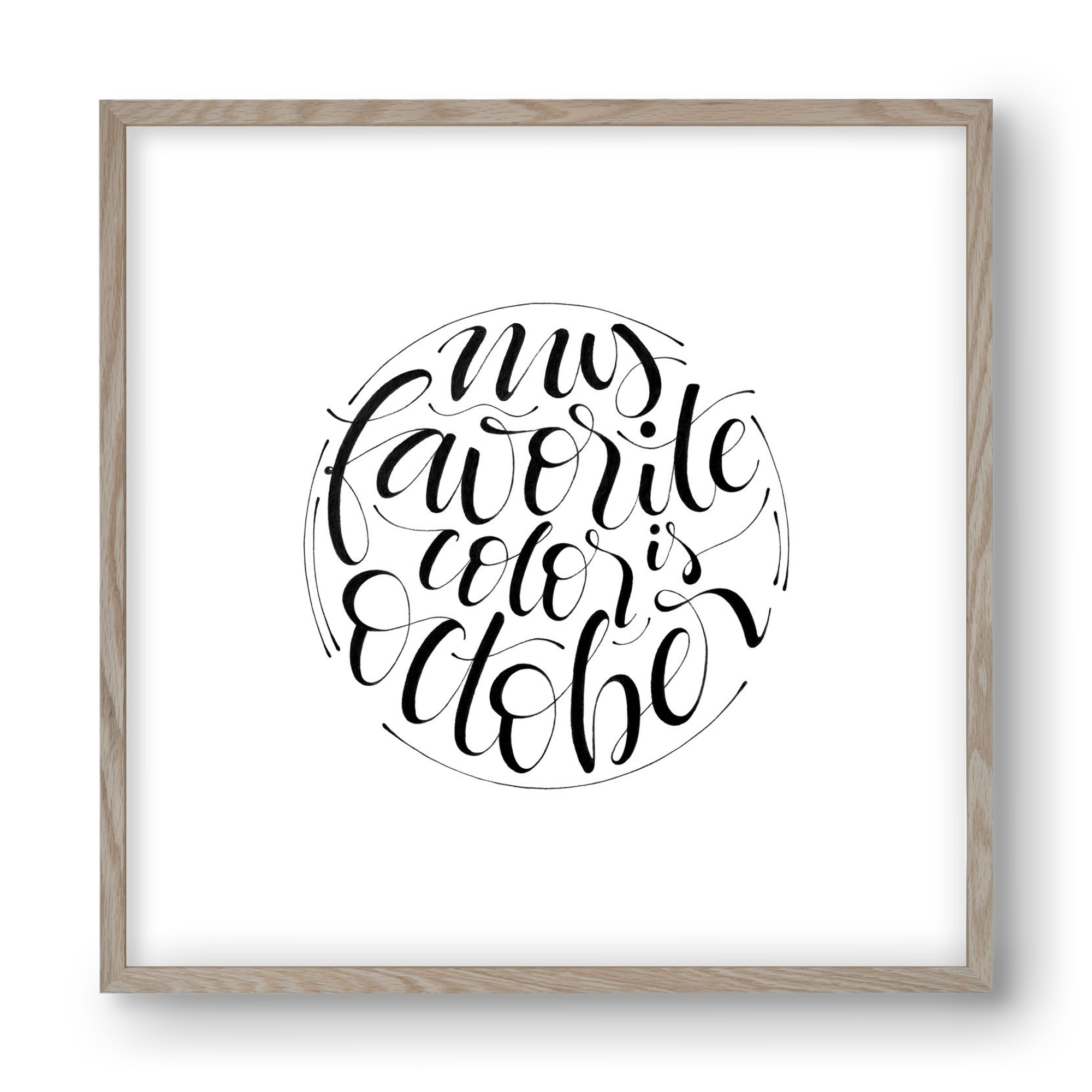 My favorite color is October, 40x40 cm (40x40 cm), Tölgy keret