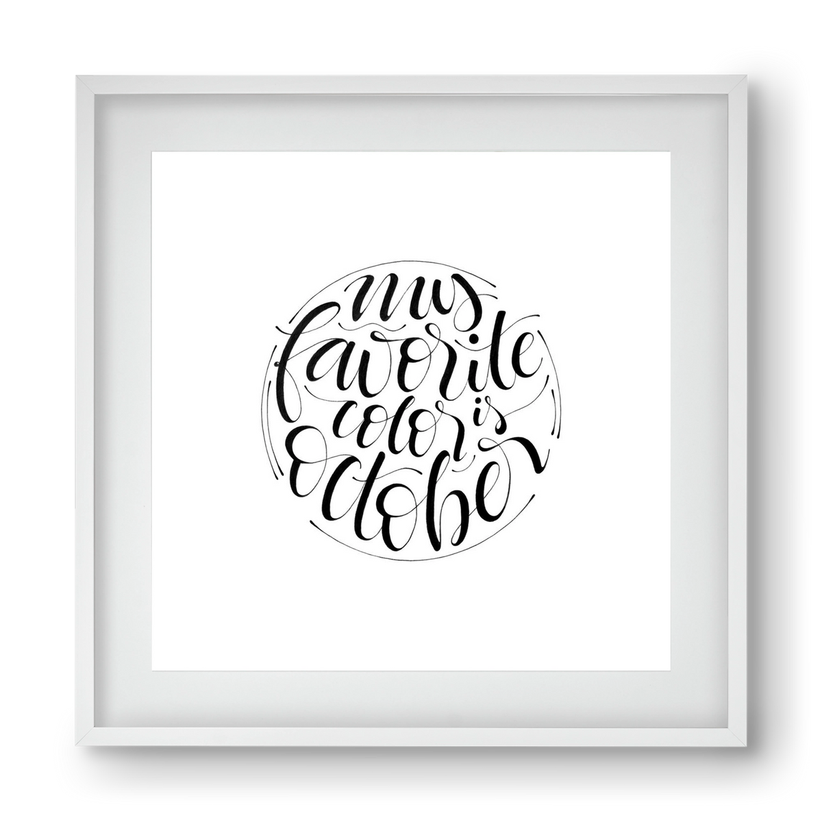My favorite color is October, 40x40 cm (30x30 cm), Fehér keret, paszpartuval
