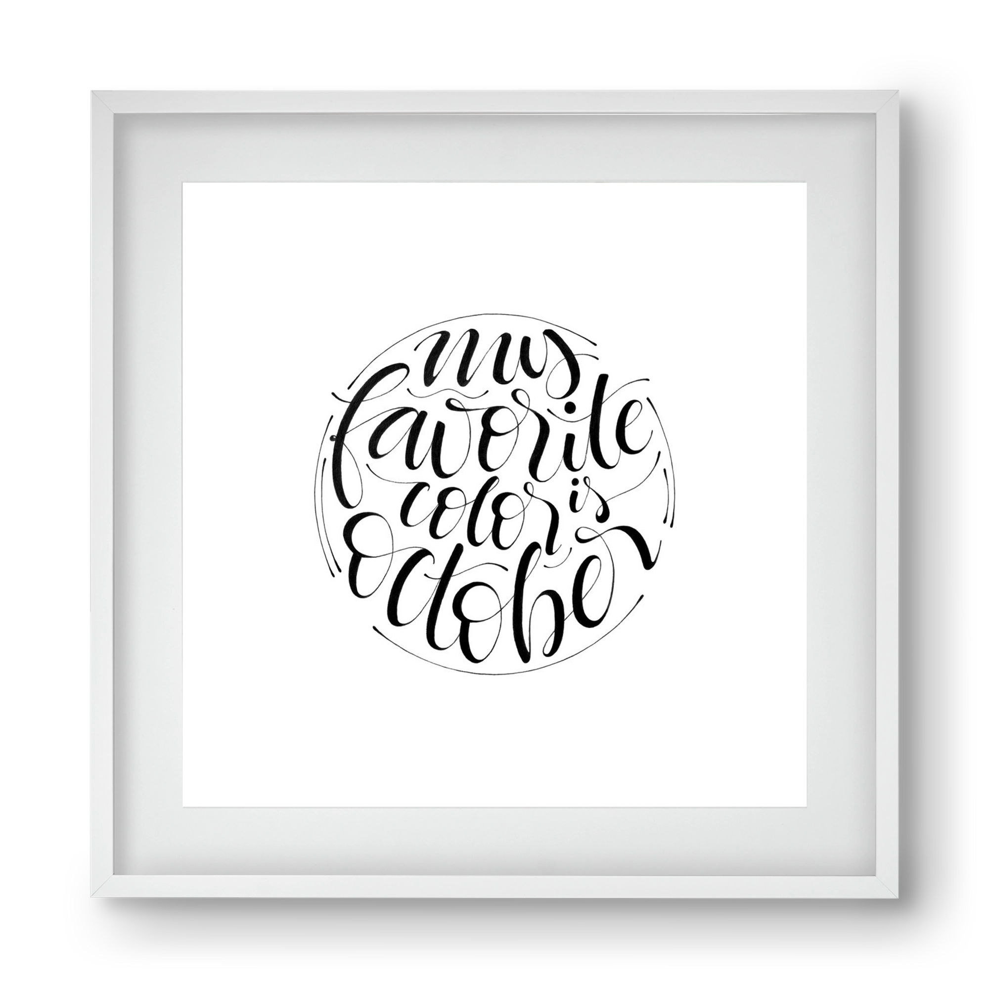 My favorite color is October, 40x40 cm (30x30 cm), Fehér keret, paszpartuval