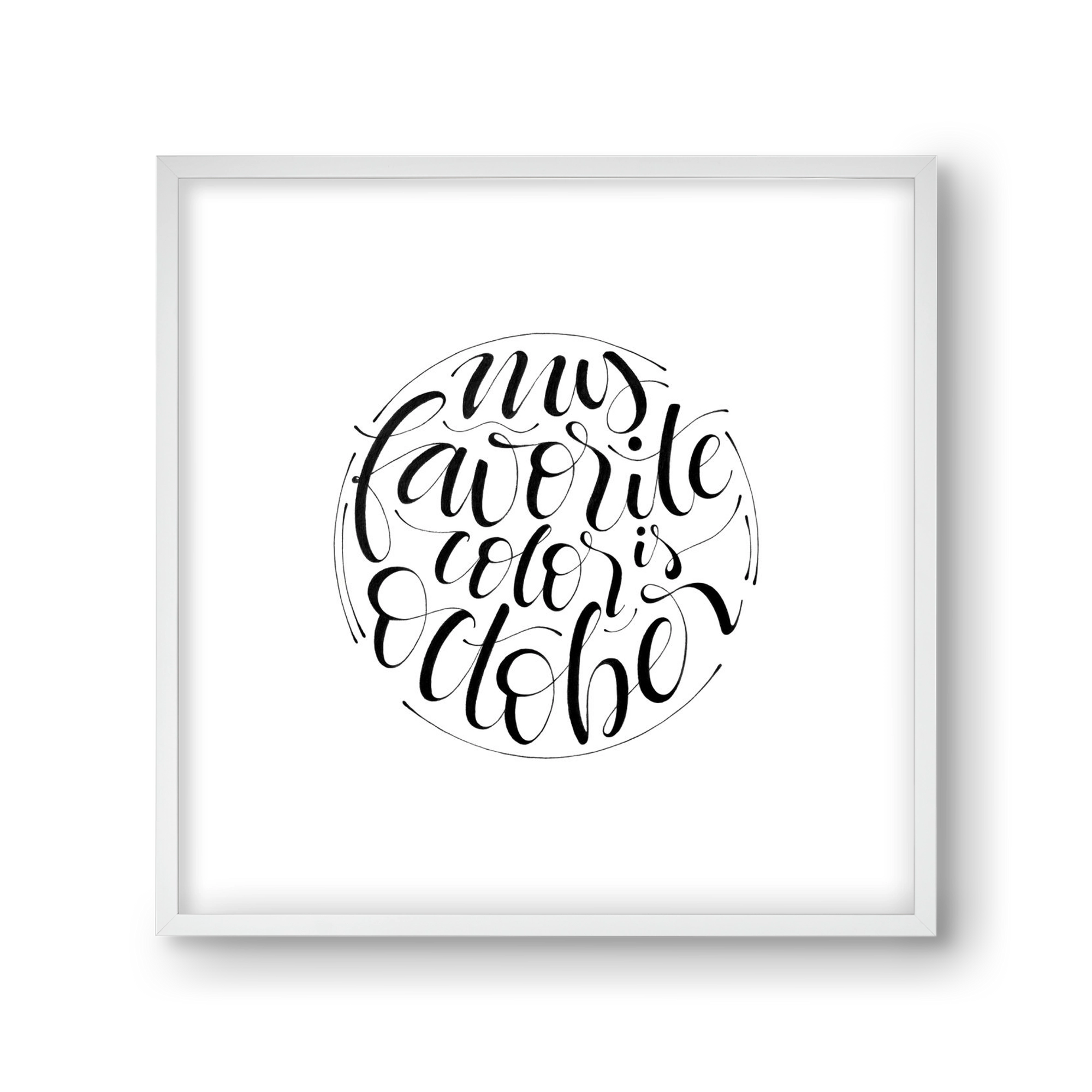 My favorite color is October, 30x30 cm (30x30 cm), Fehér keret