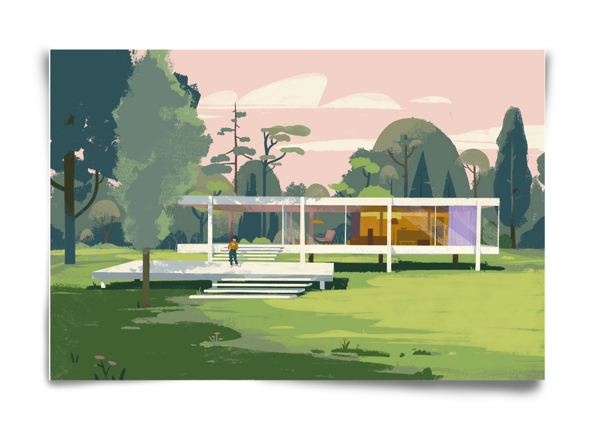 Mid-century, 60x40 cm, Keret nélkül