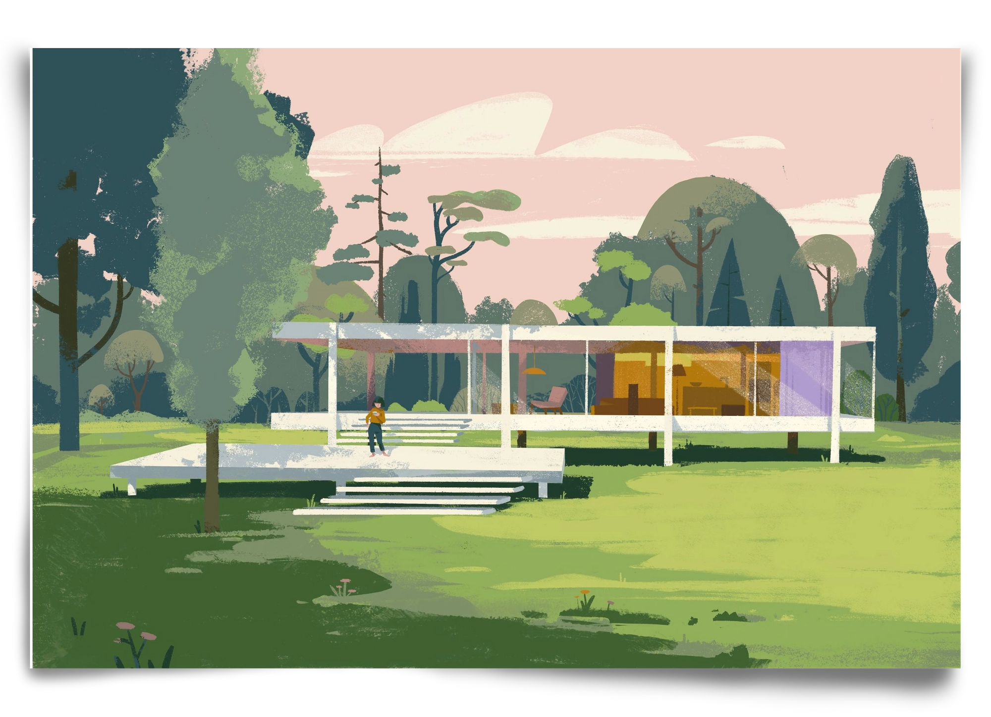 Mid-century, 90x60 cm, Keret nélkül