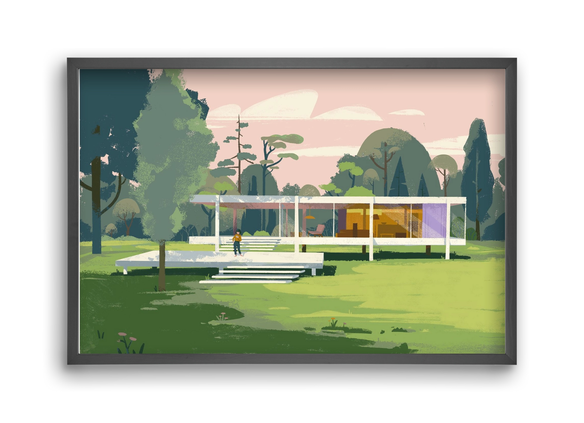 Mid-century, 45x30 cm (45x30 cm), Fekete keret