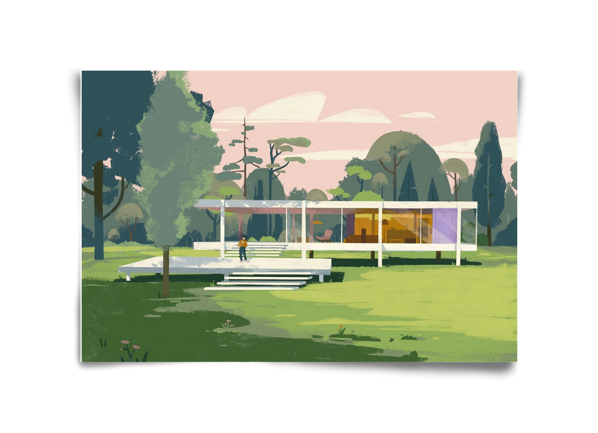 Mid-century, 45x30 cm, Keret nélkül