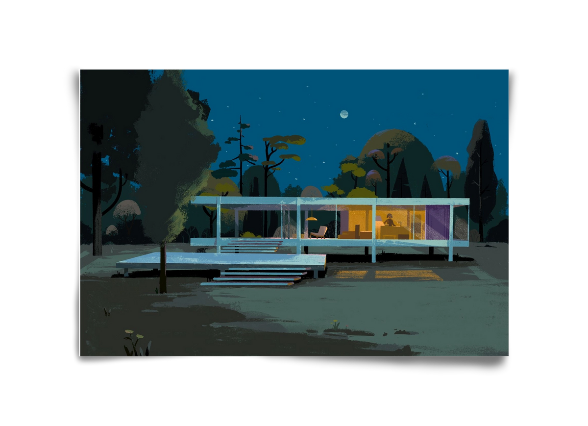 Mid-century at midnight, 45x30 cm, Keret nélkül