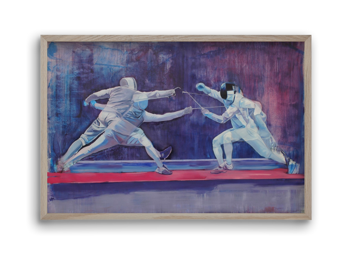 Azonosság, 45x30 cm (45x30 cm), Tölgy keret