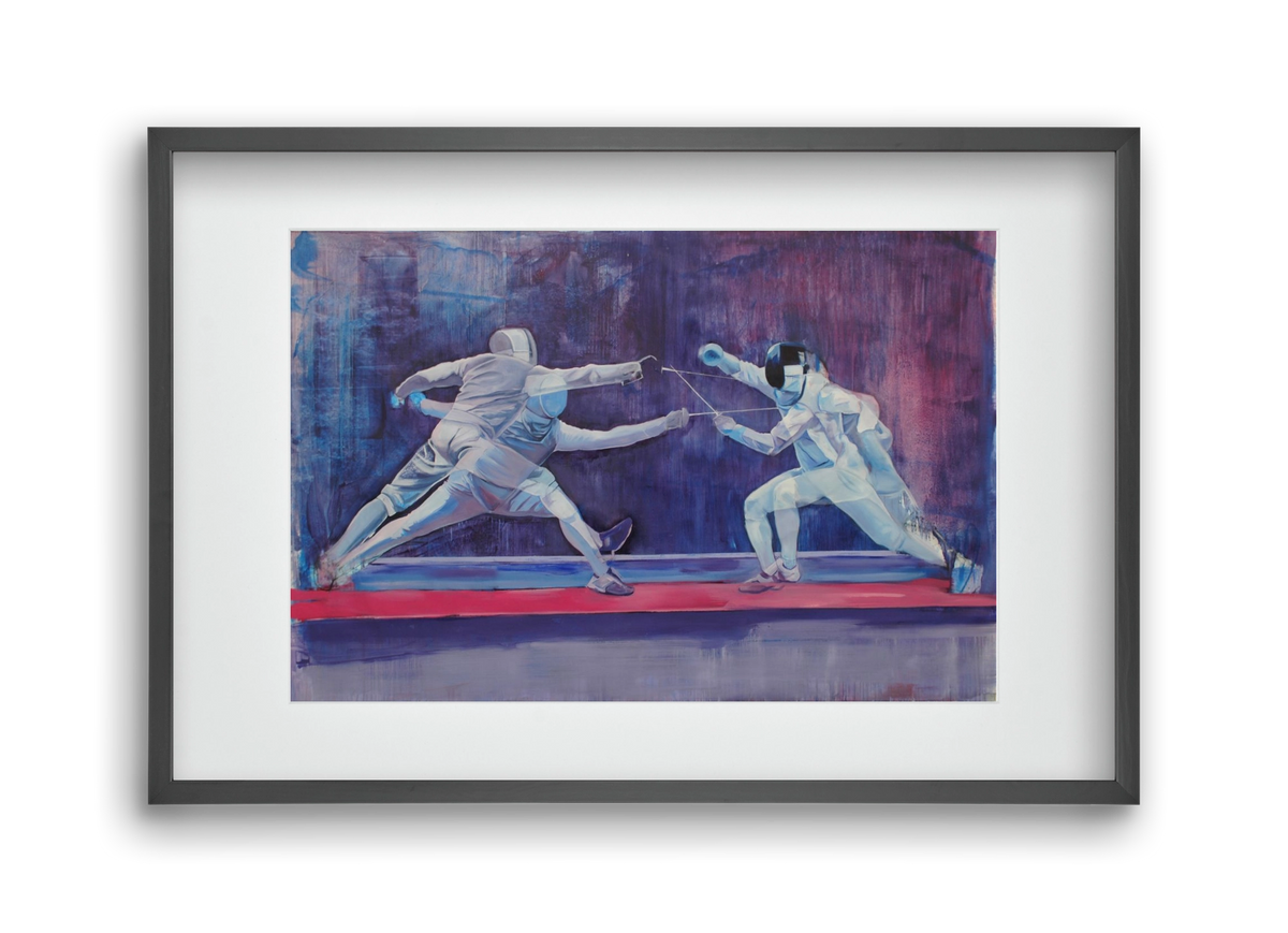 Azonosság, 45x30 cm (30x20 cm), Fekete keret, paszpartuval